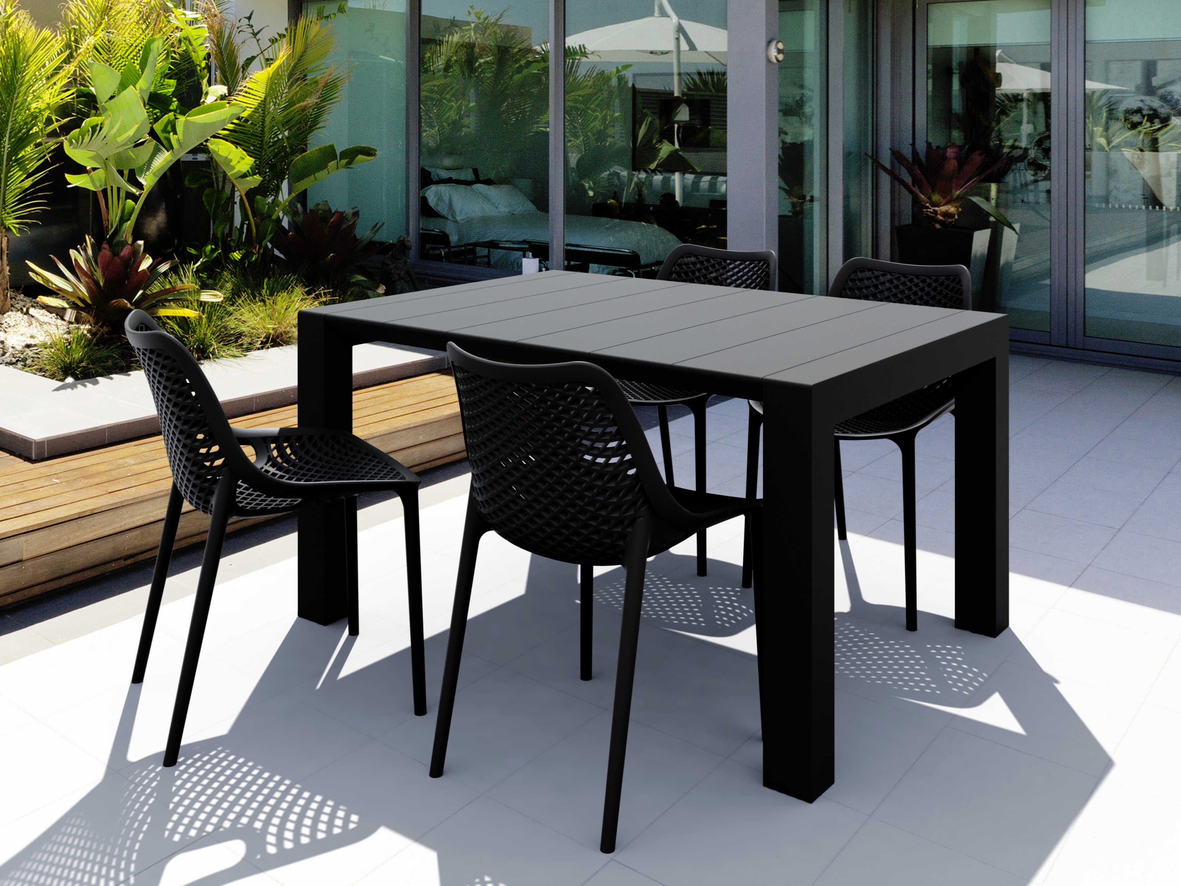 Compamia Air Black Polypropylene Dining Set