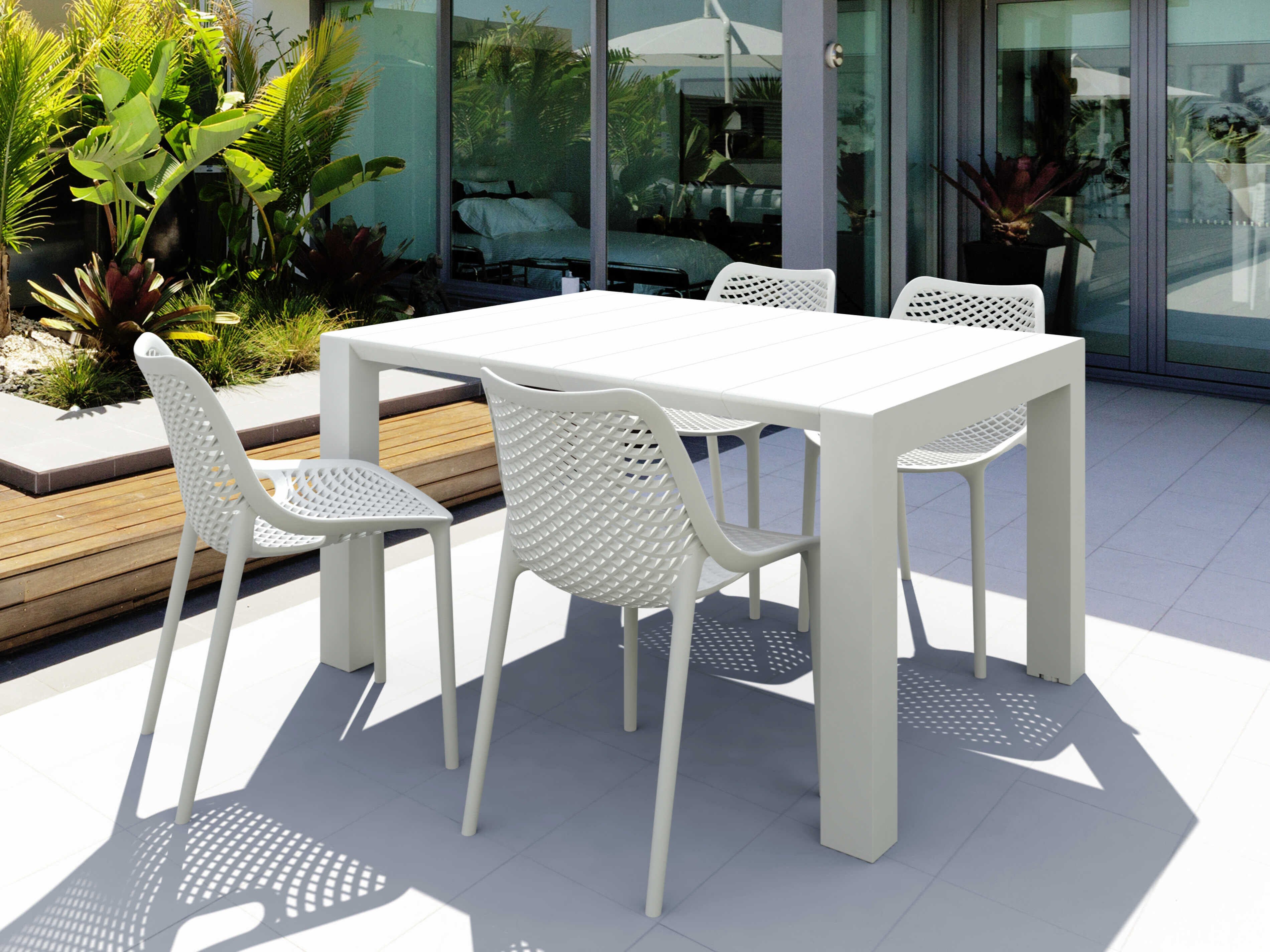 Compamia Air White Polypropylene Dining Set