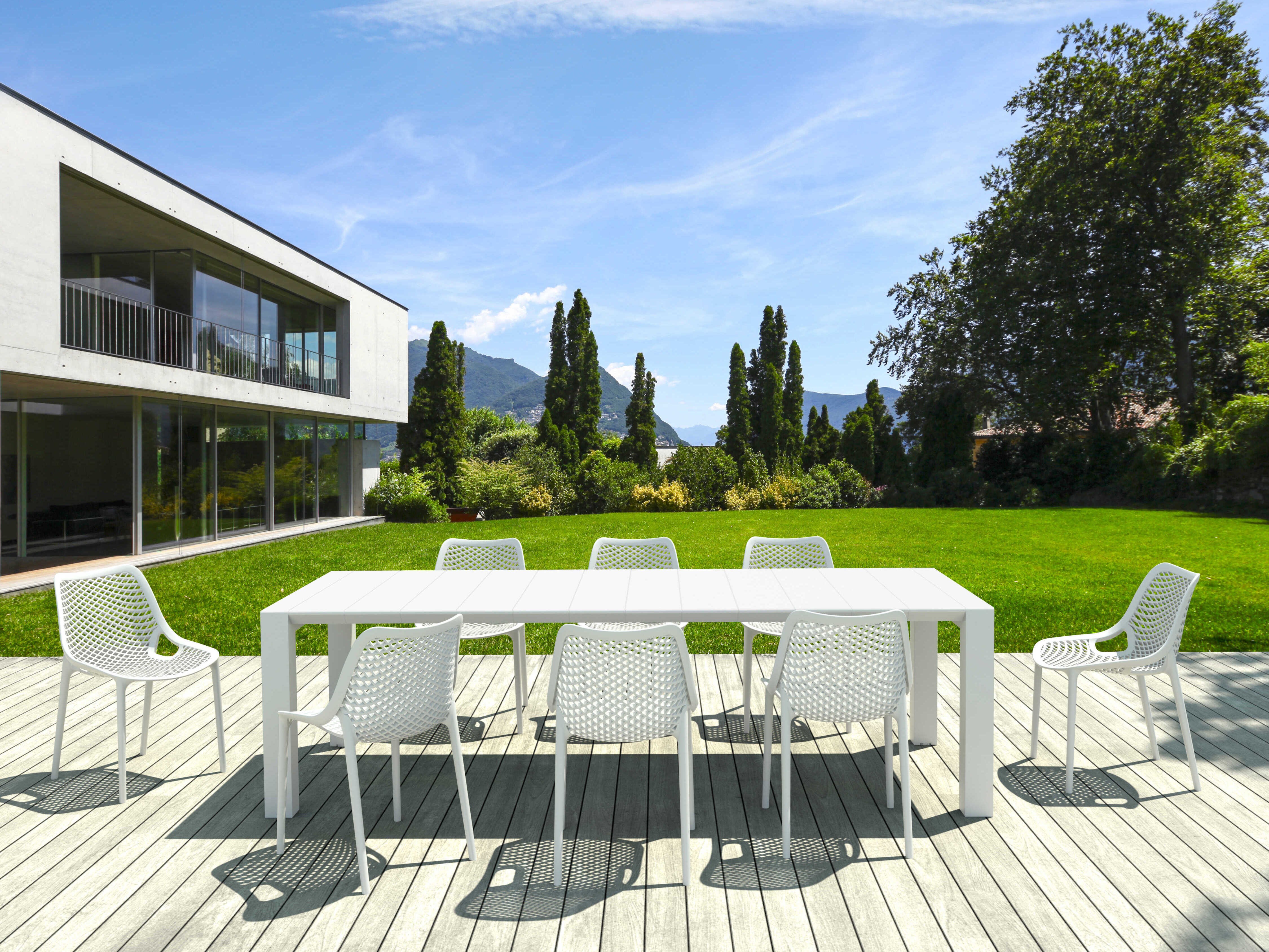 Compamia Air White Polypropylene Dining Set