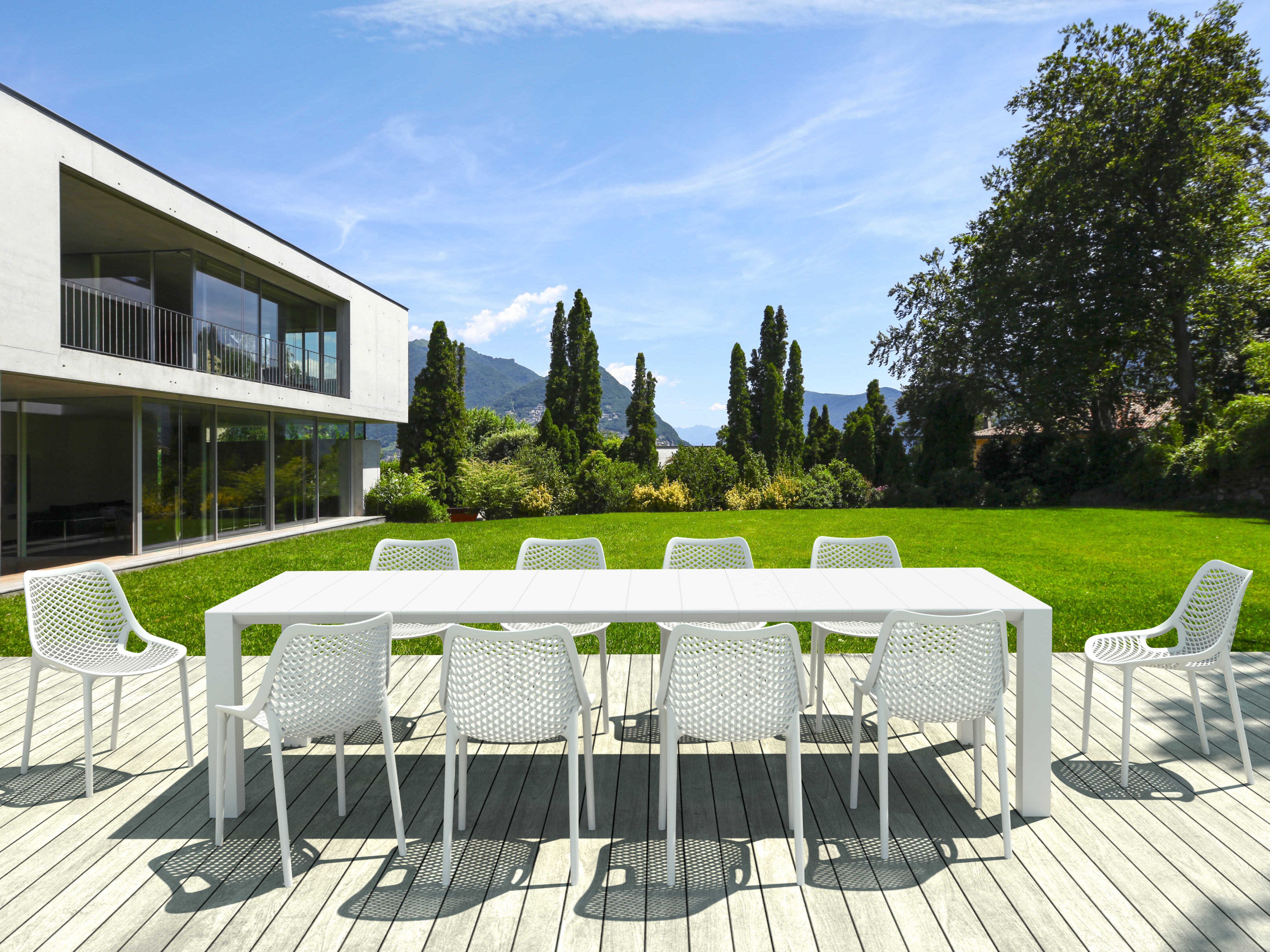 Compamia Air White Polypropylene Dining Set