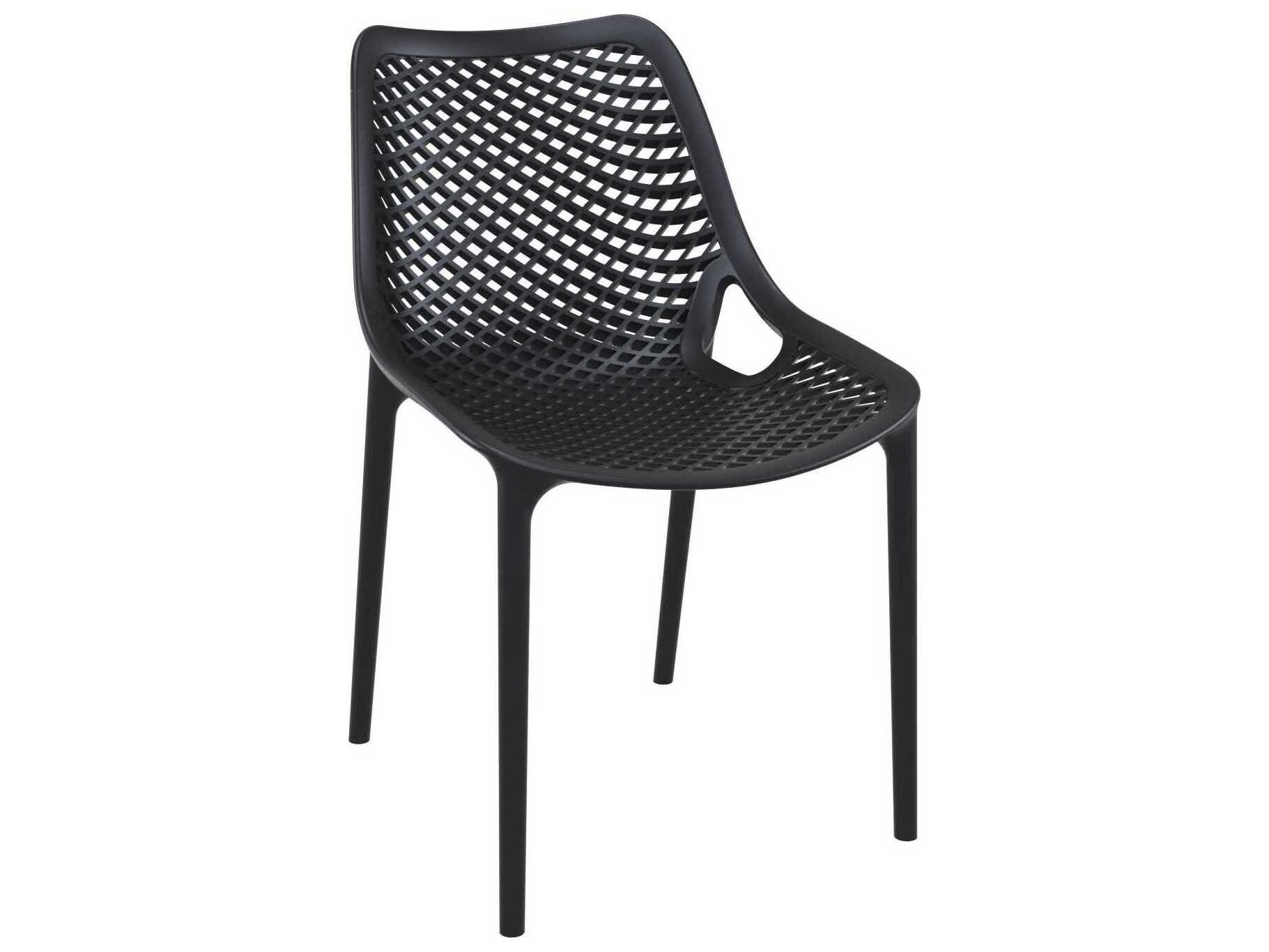 Compamia Air Black Polypropylene Resin Dining Chair (Set of 2)