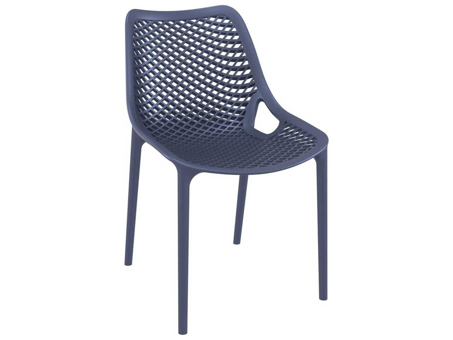 Compamia Air Dark Gray Polypropylene Resin Dining Chair (Set of 2)