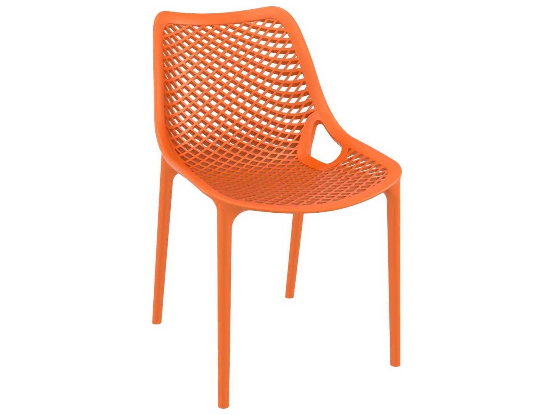 Compamia Air Orange Polypropylene Resin Dining Chair (Set of 2)