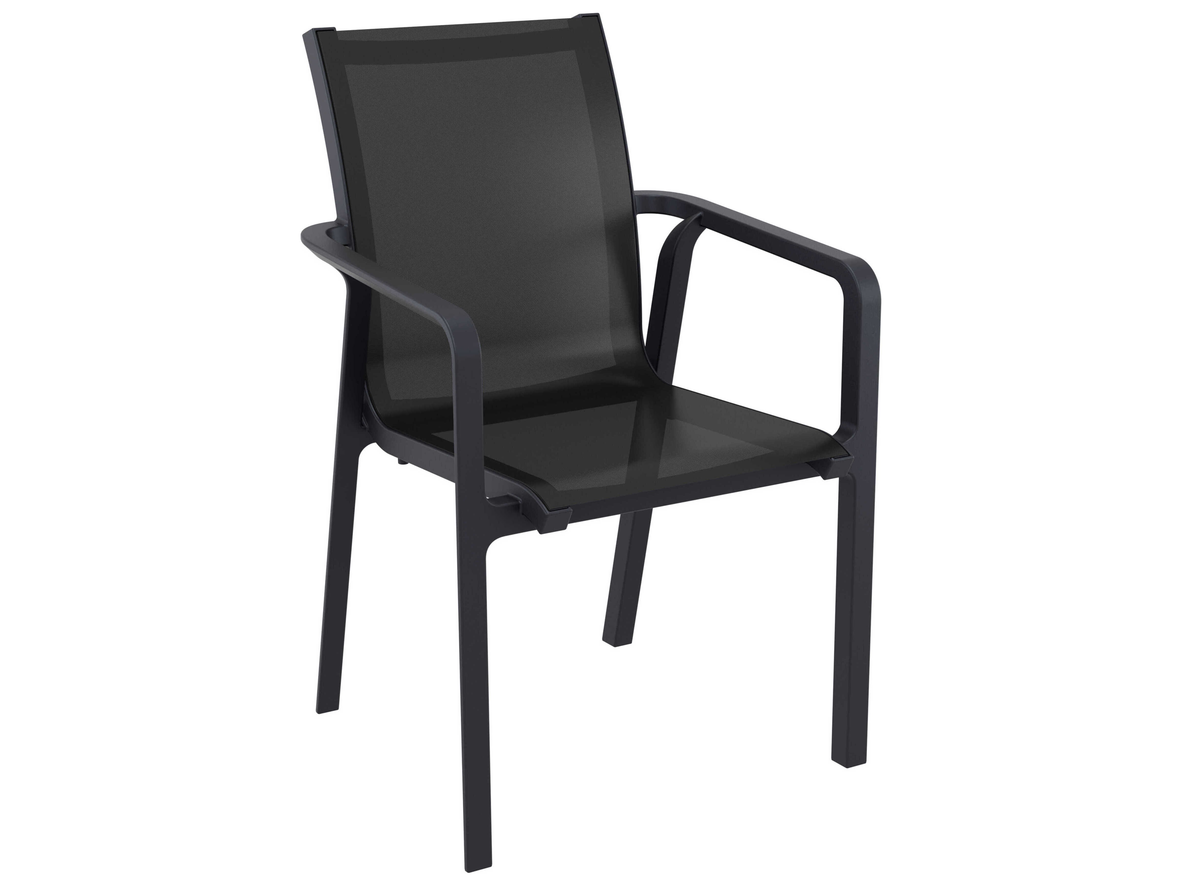 Compamia Pacific Black Resin Sling Dining Chair (Set of 2)