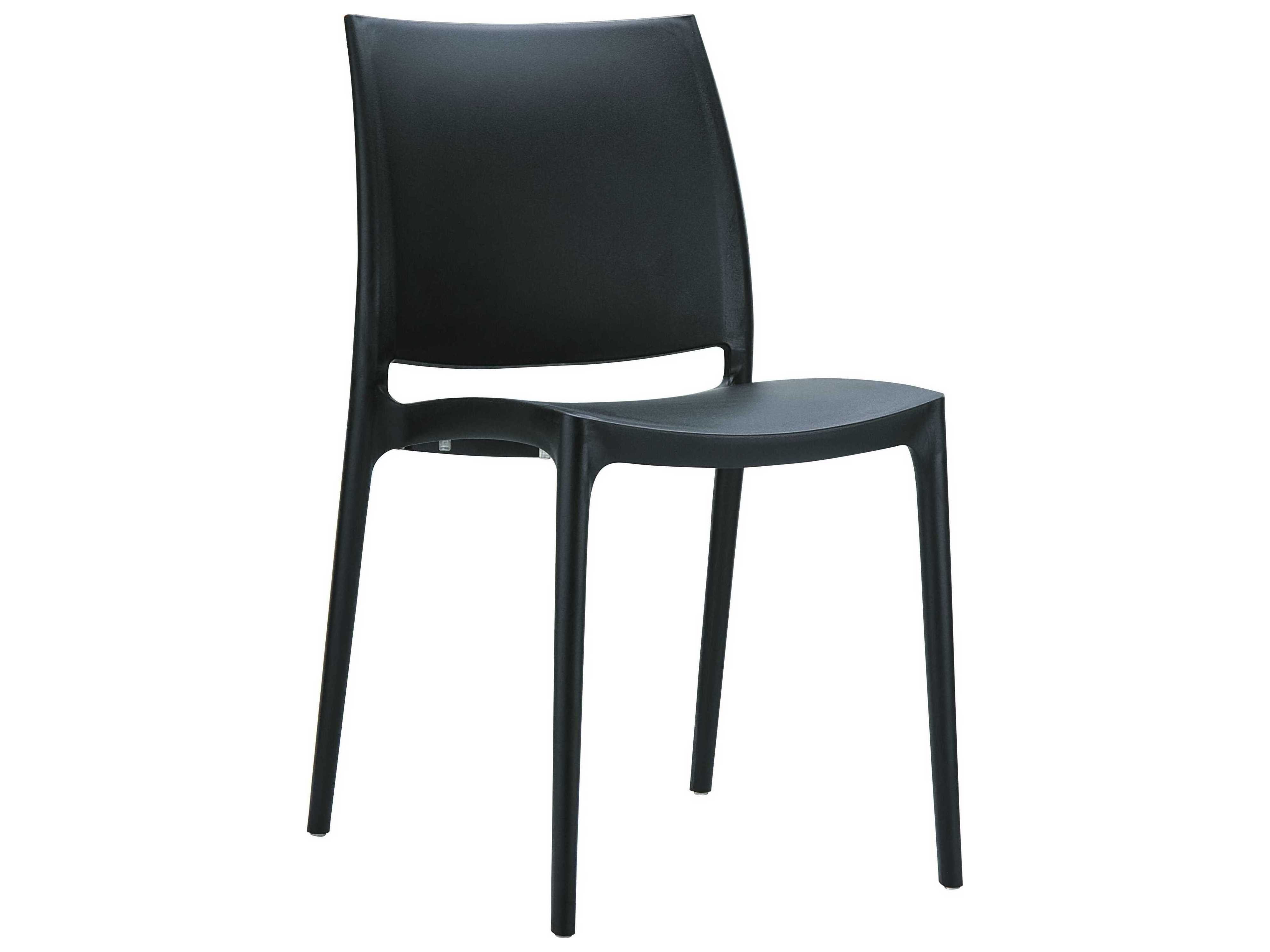 Compamia Maya Black Resin Dining Chair (Set of 2)