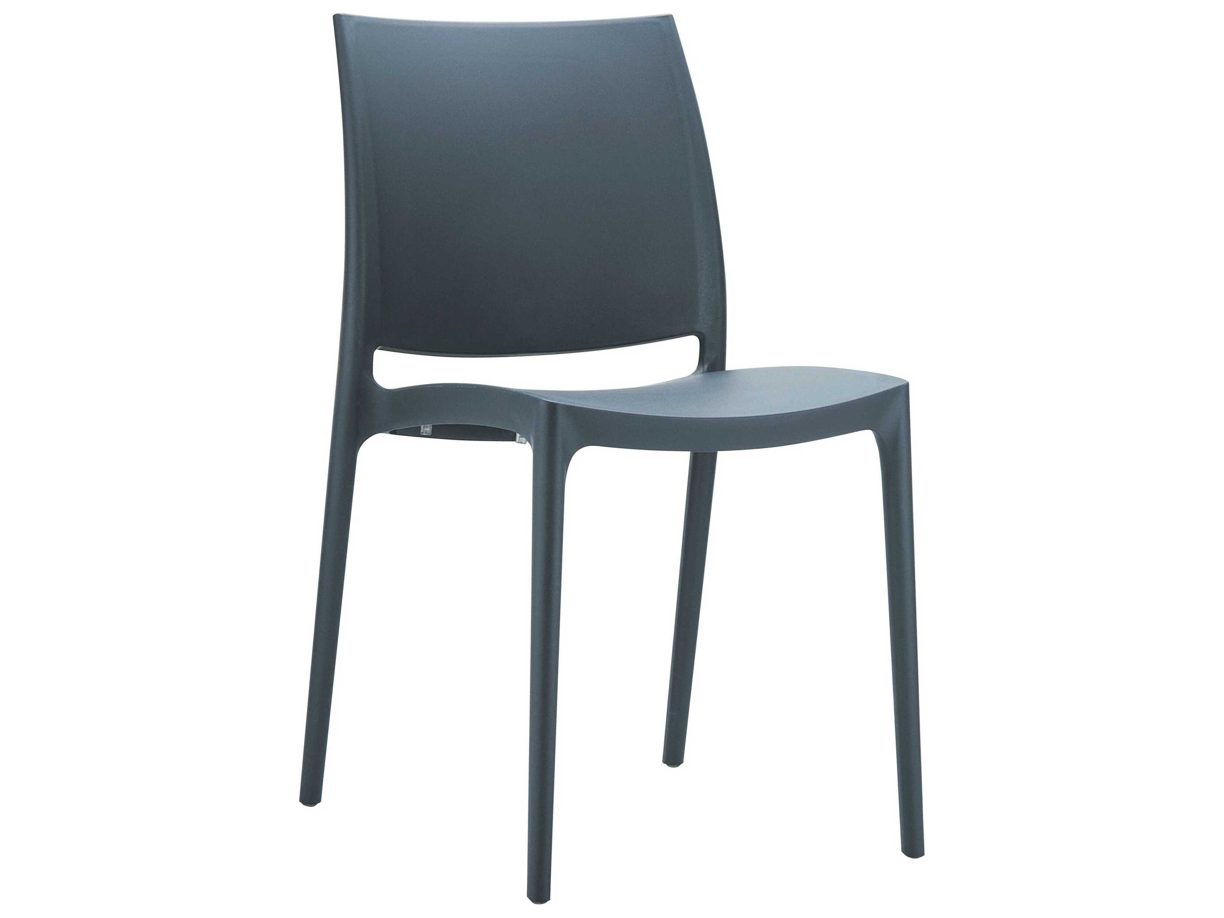 Compamia Maya Dark Gray Resin Dining Chair (Set of 2)