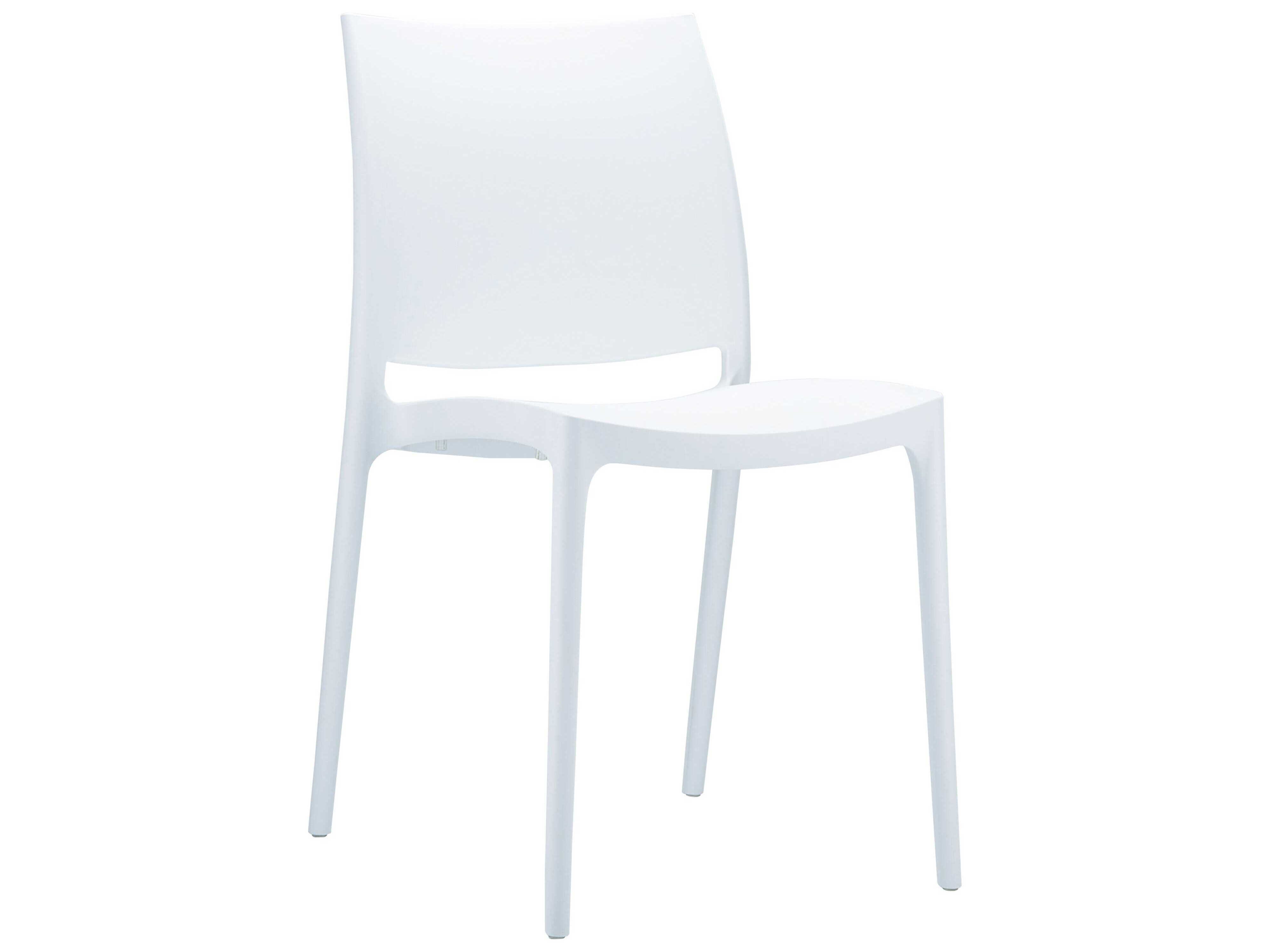 Compamia Maya White Resin Dining Chair (Set of 2)