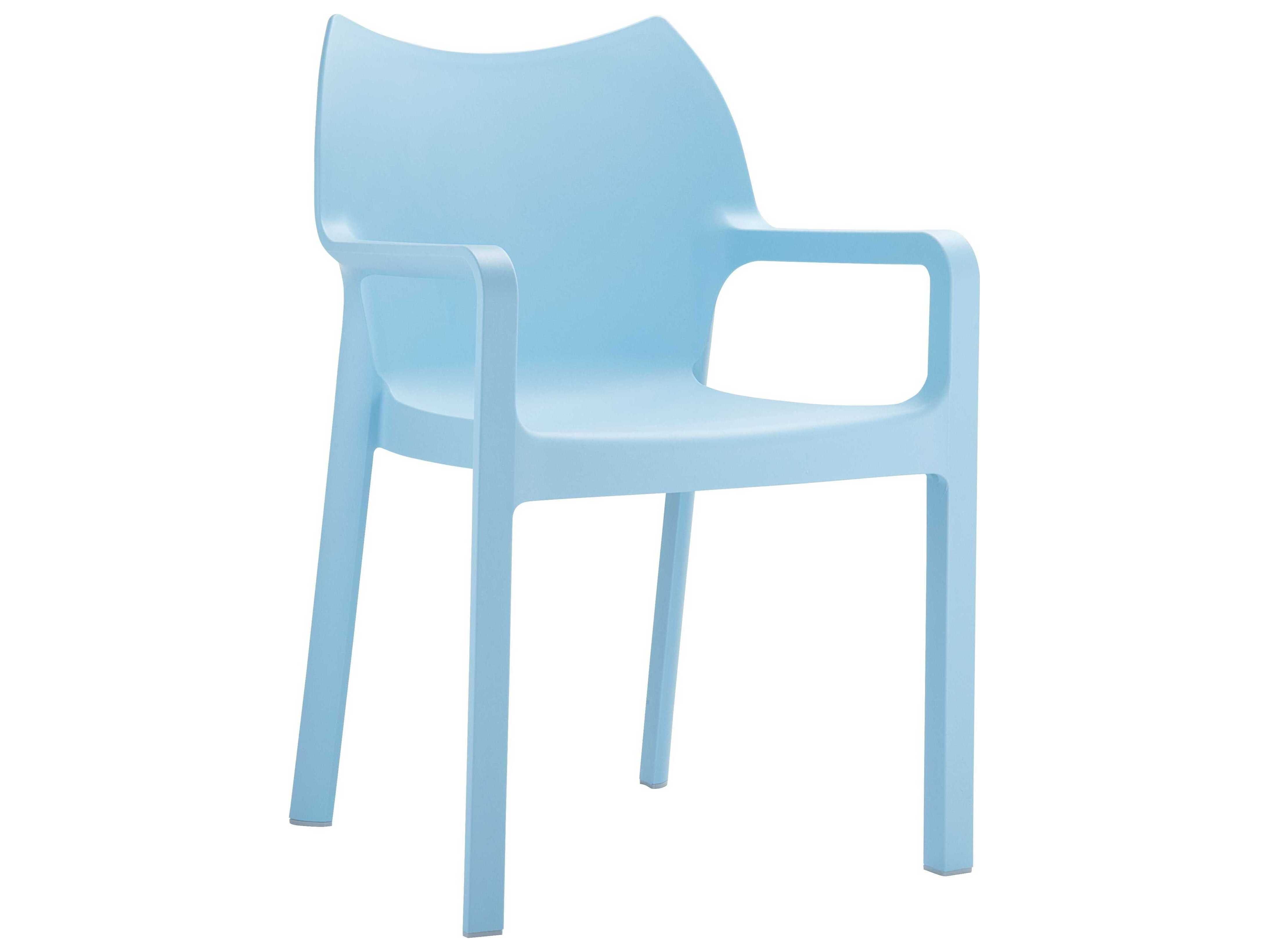 Compamia Diva Blue Resin Dining Chair (Set of 2)