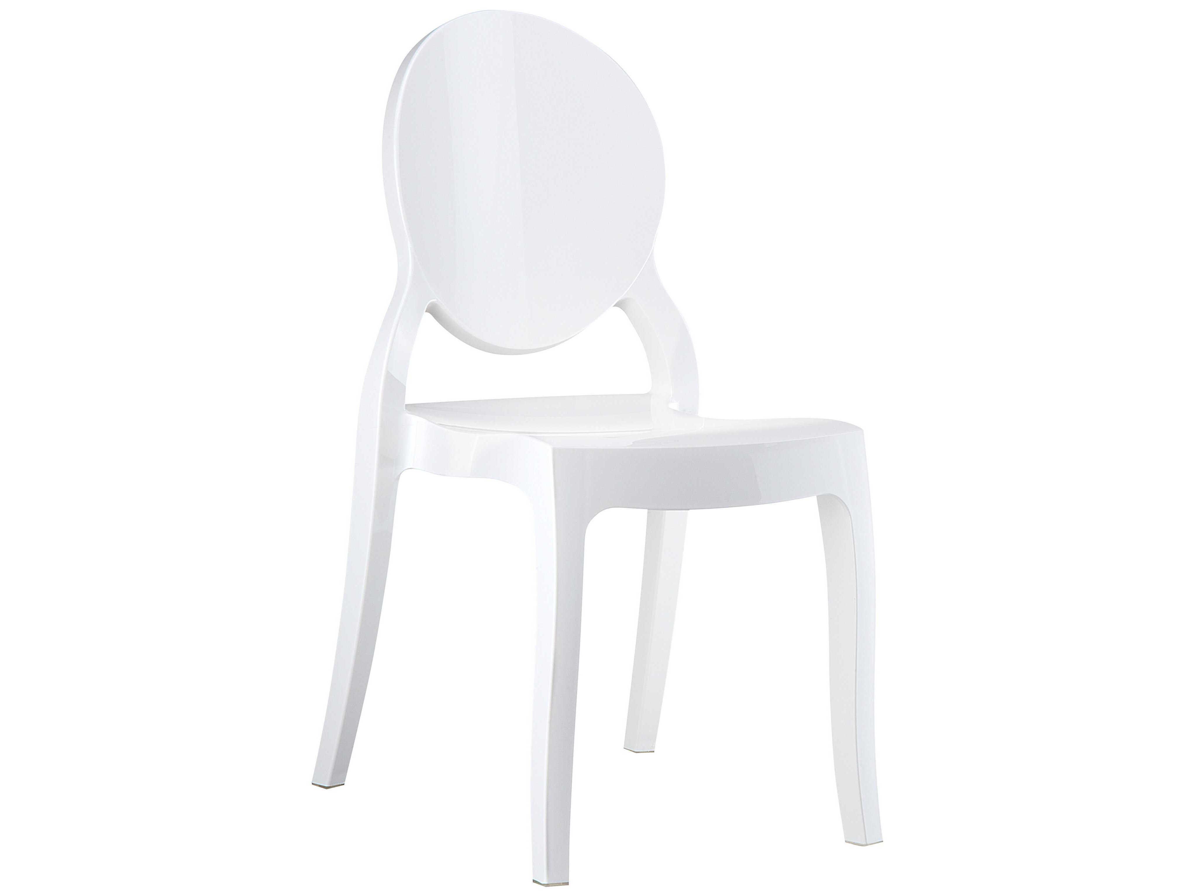 Compamia Elizabeth Glossy White Dining Chair (Set of 2)