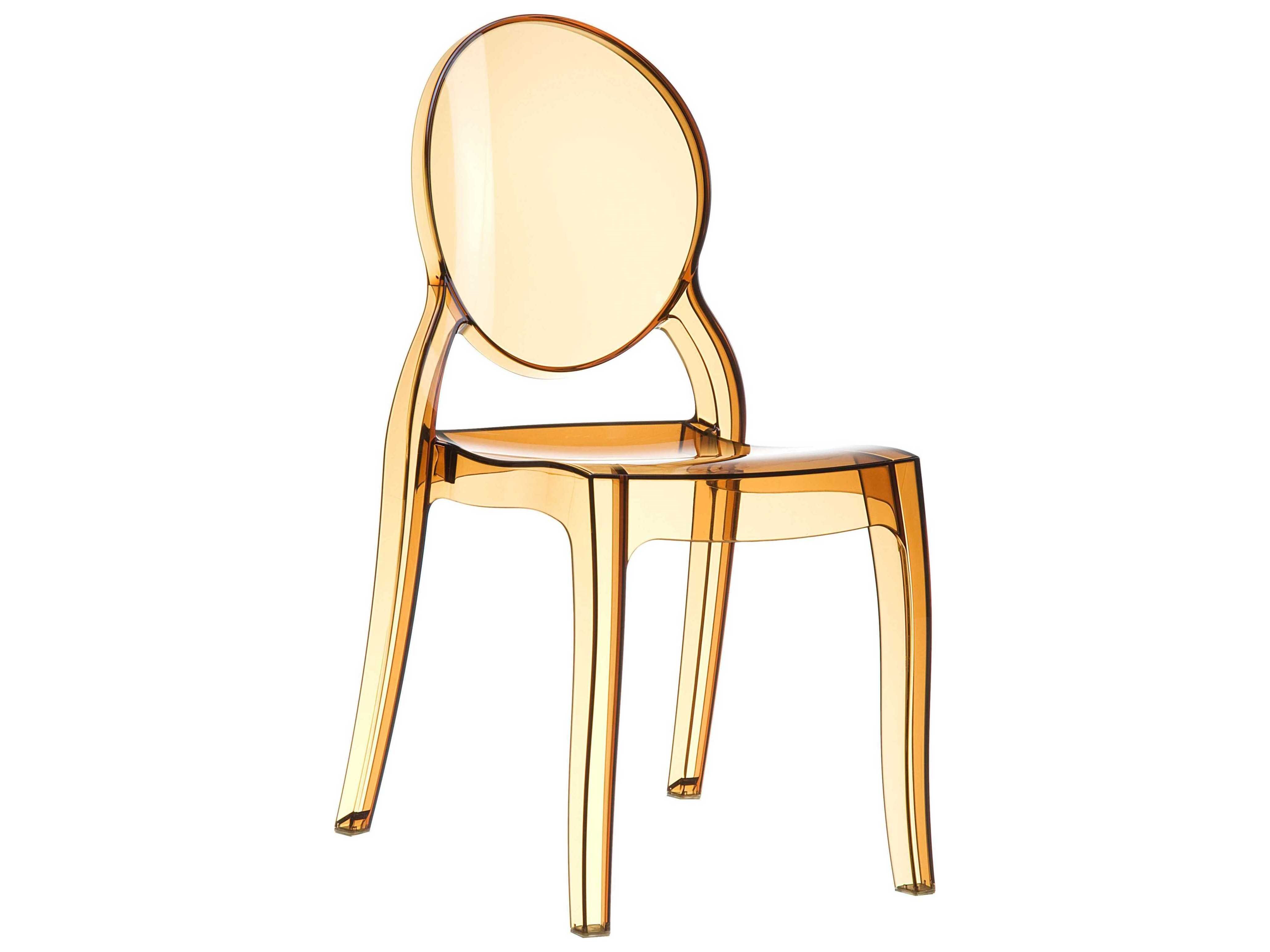 Compamia Elizabeth Transparent Amber Dining Chair (Set of 2)
