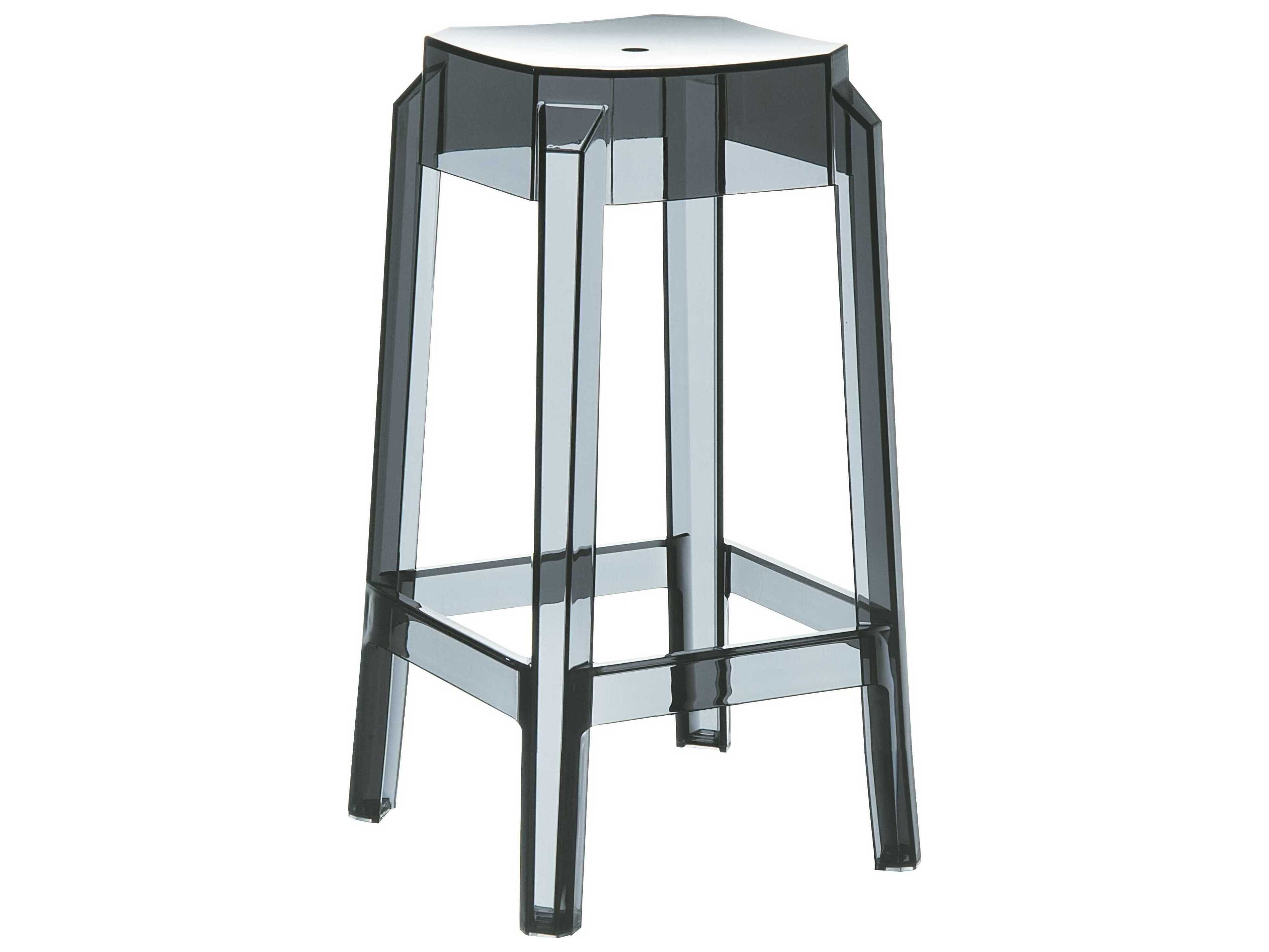 Compamia Fox Transparent Black Counter Stool (Set of 2)