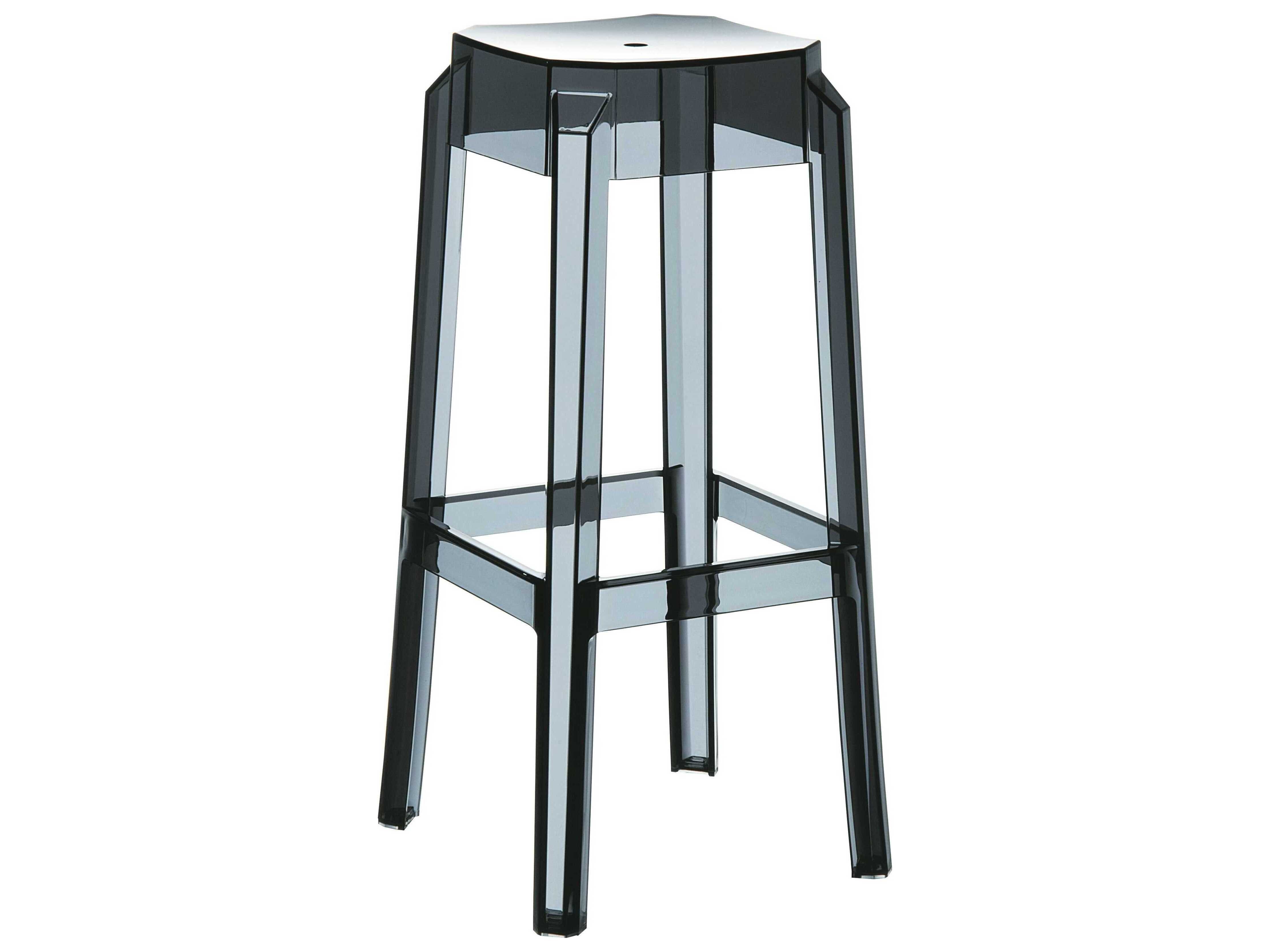 Compamia Fox Transparent Black Bar Stool (Set of 2)