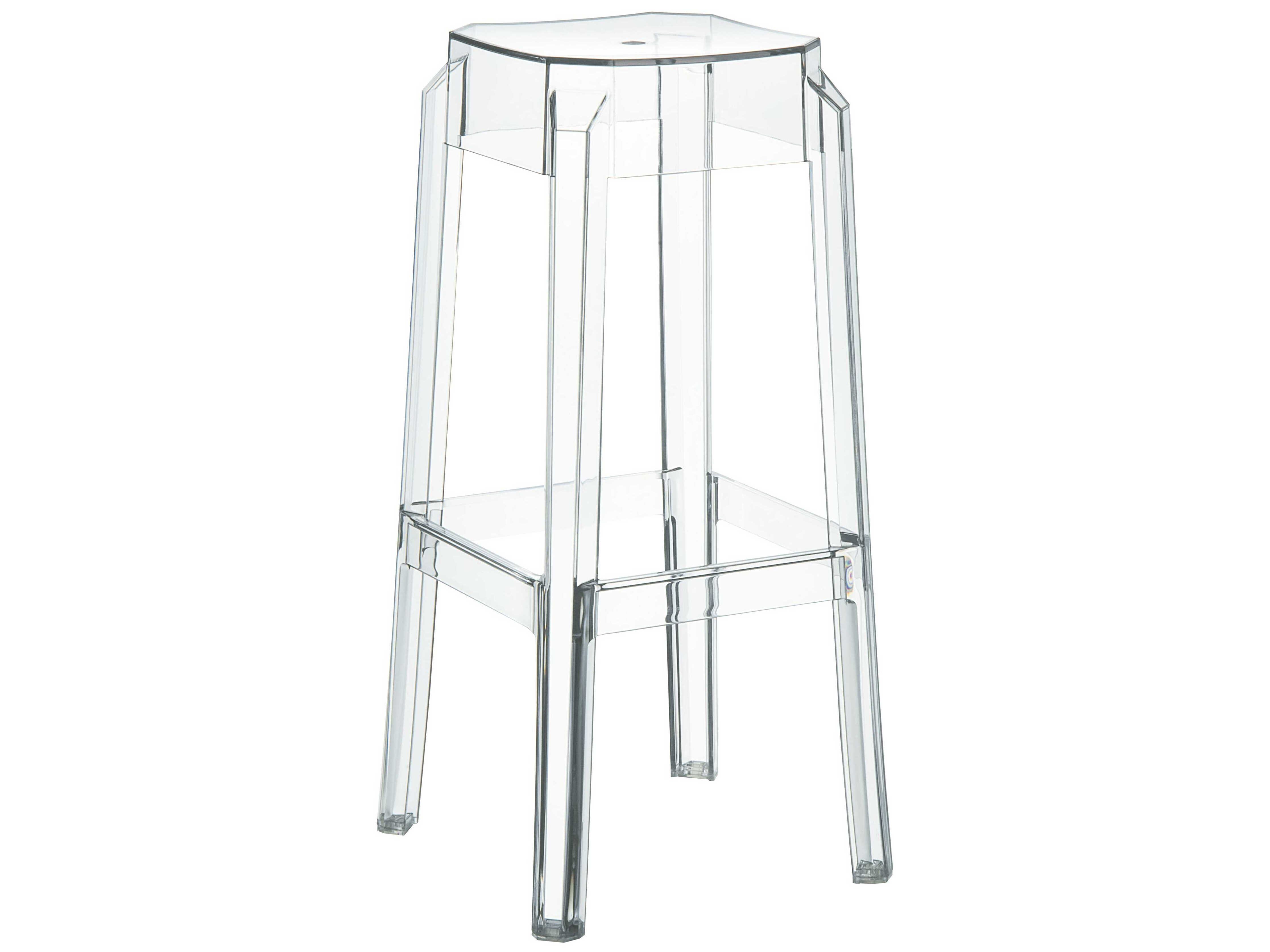 Compamia Fox Clear Transparent Bar Stool (Set of 2)