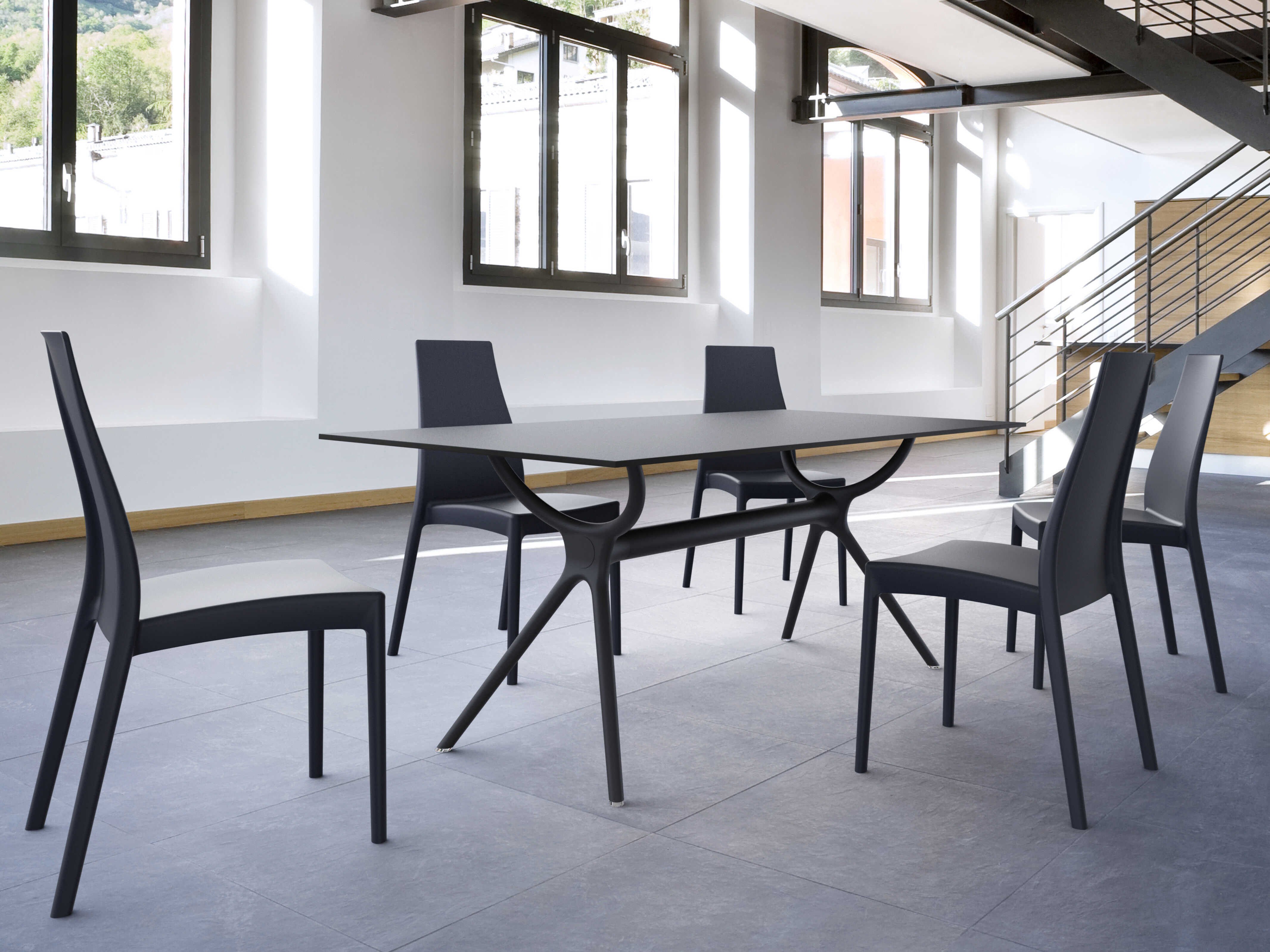 Compamia Miranda Black Resin Dining Set