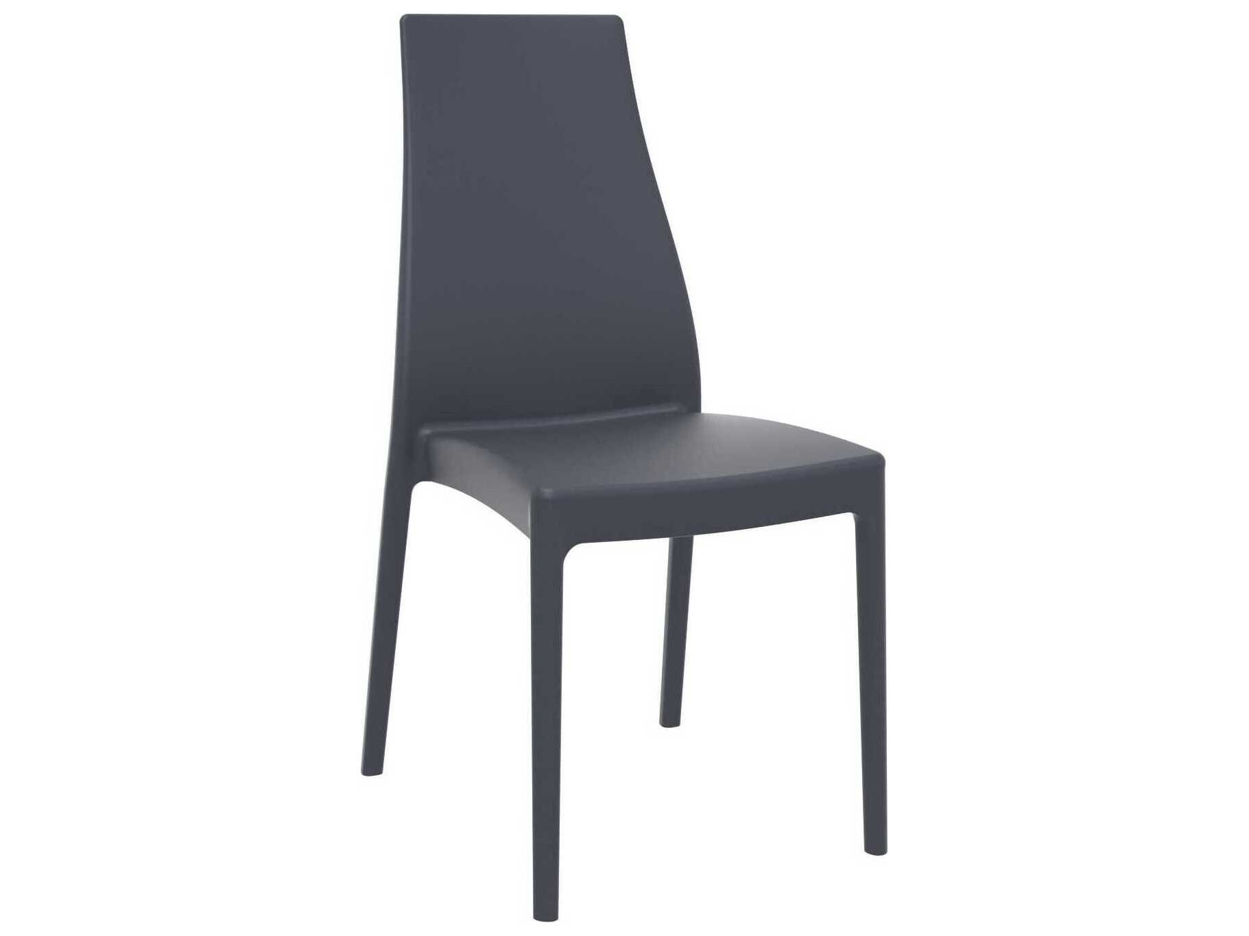 Compamia Miranda Dark Gray Resin Dining Chair (Set of 2)