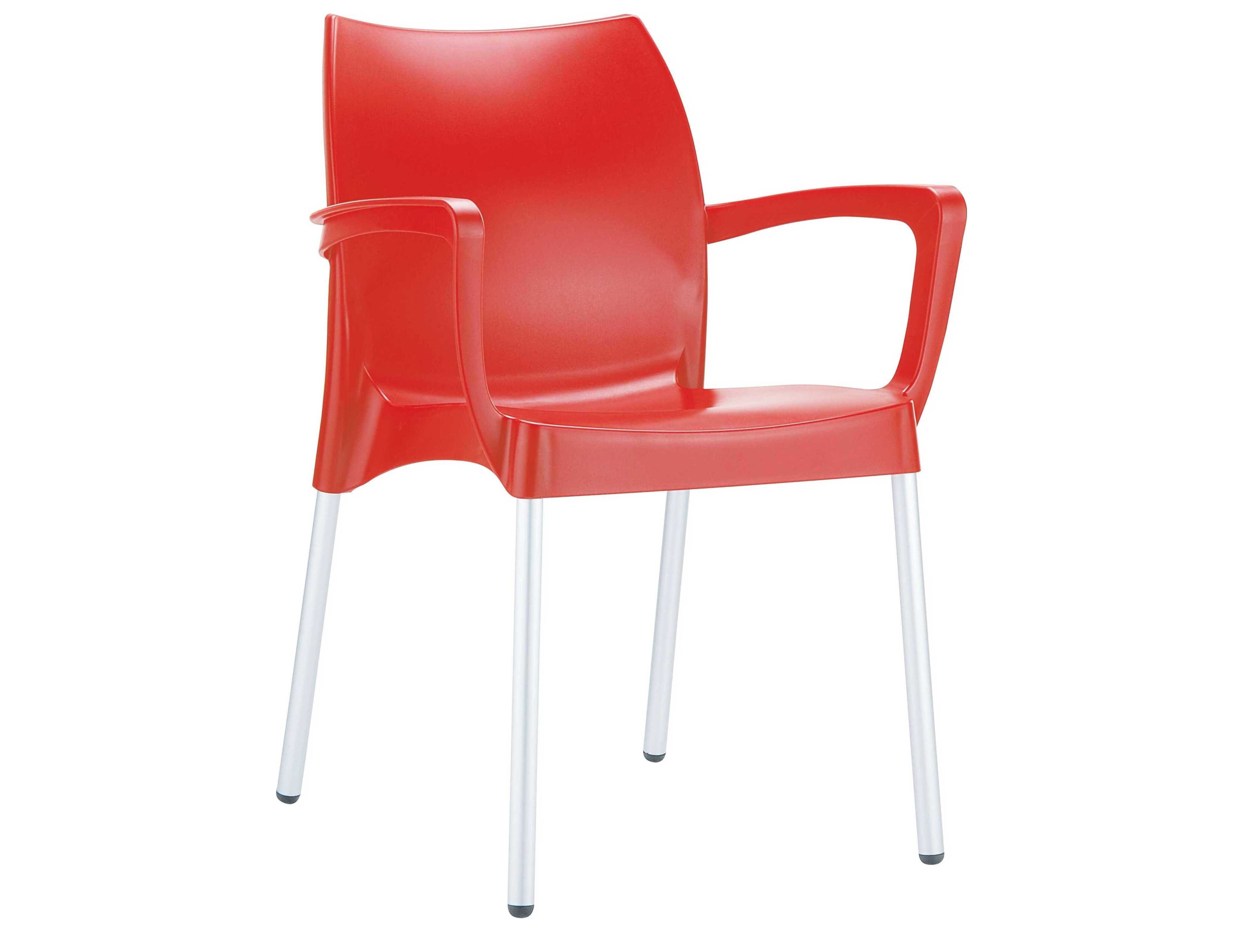 Compamia Dolce Red Aluminum Resin Dining Chair (Set of 2)