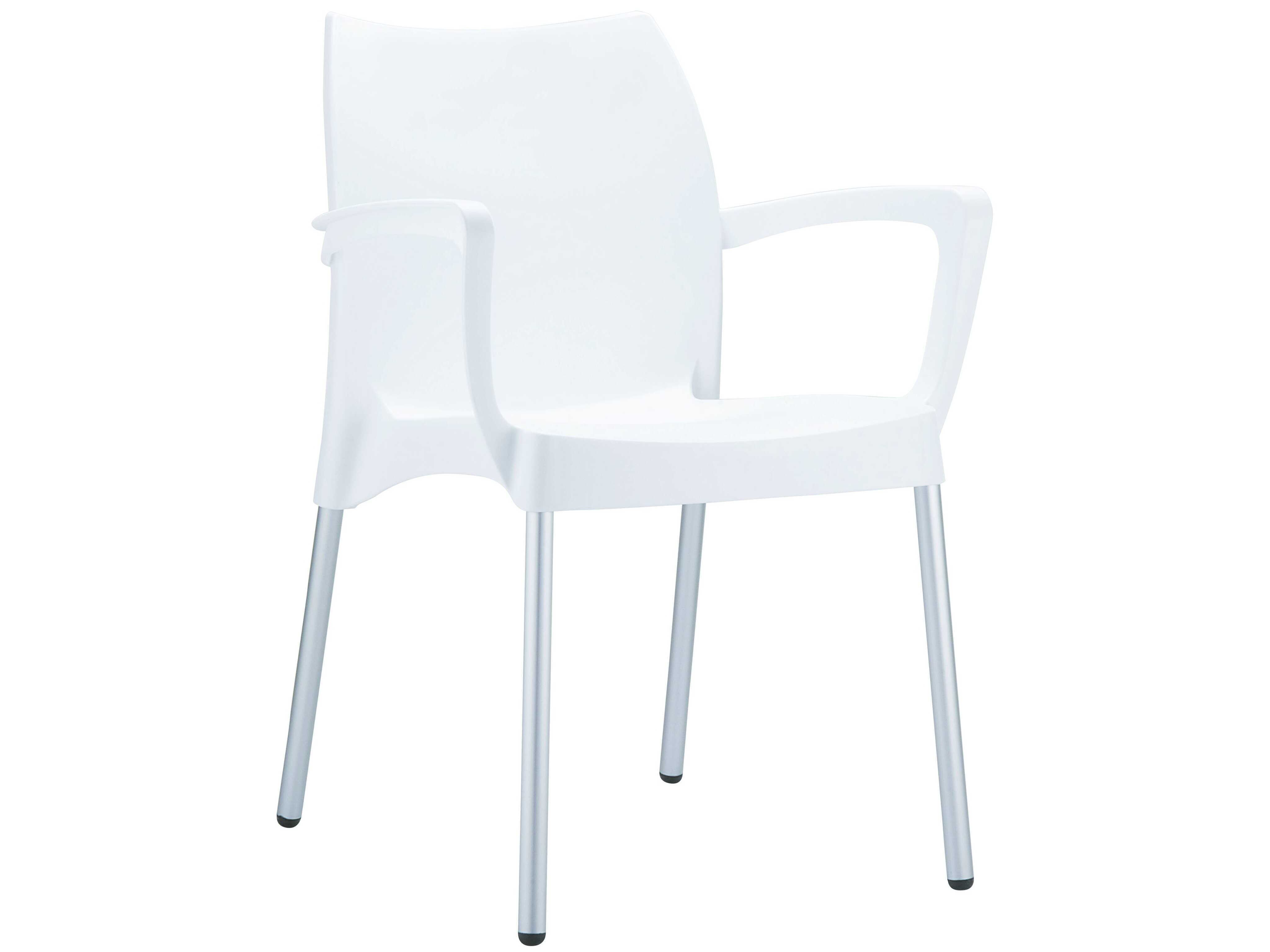 Compamia Dolce White Aluminum Resin Dining Chair (Set of 2)