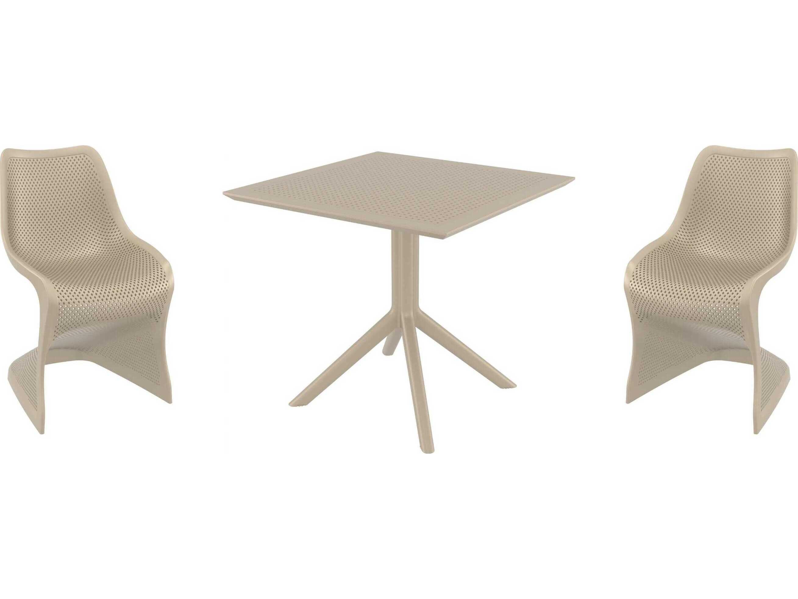 Compamia Bloom Taupe Polypropylene Dining Set