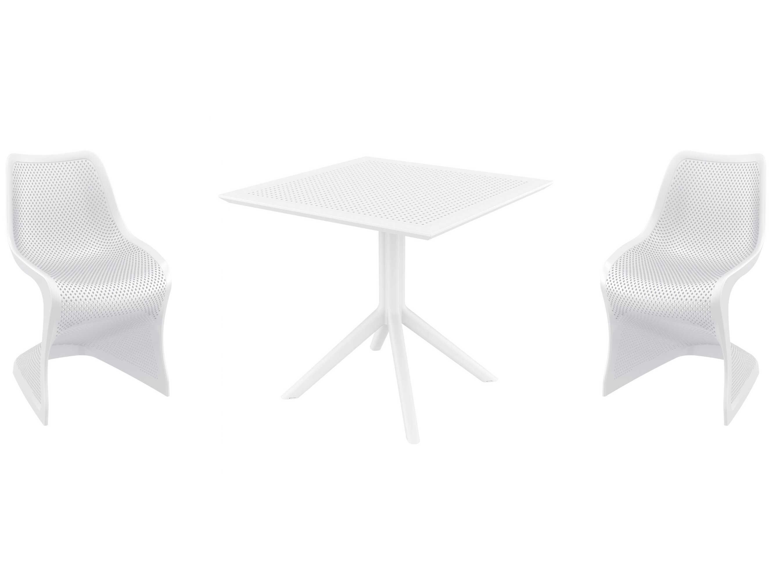 Compamia Bloom White Polypropylene Dining Set