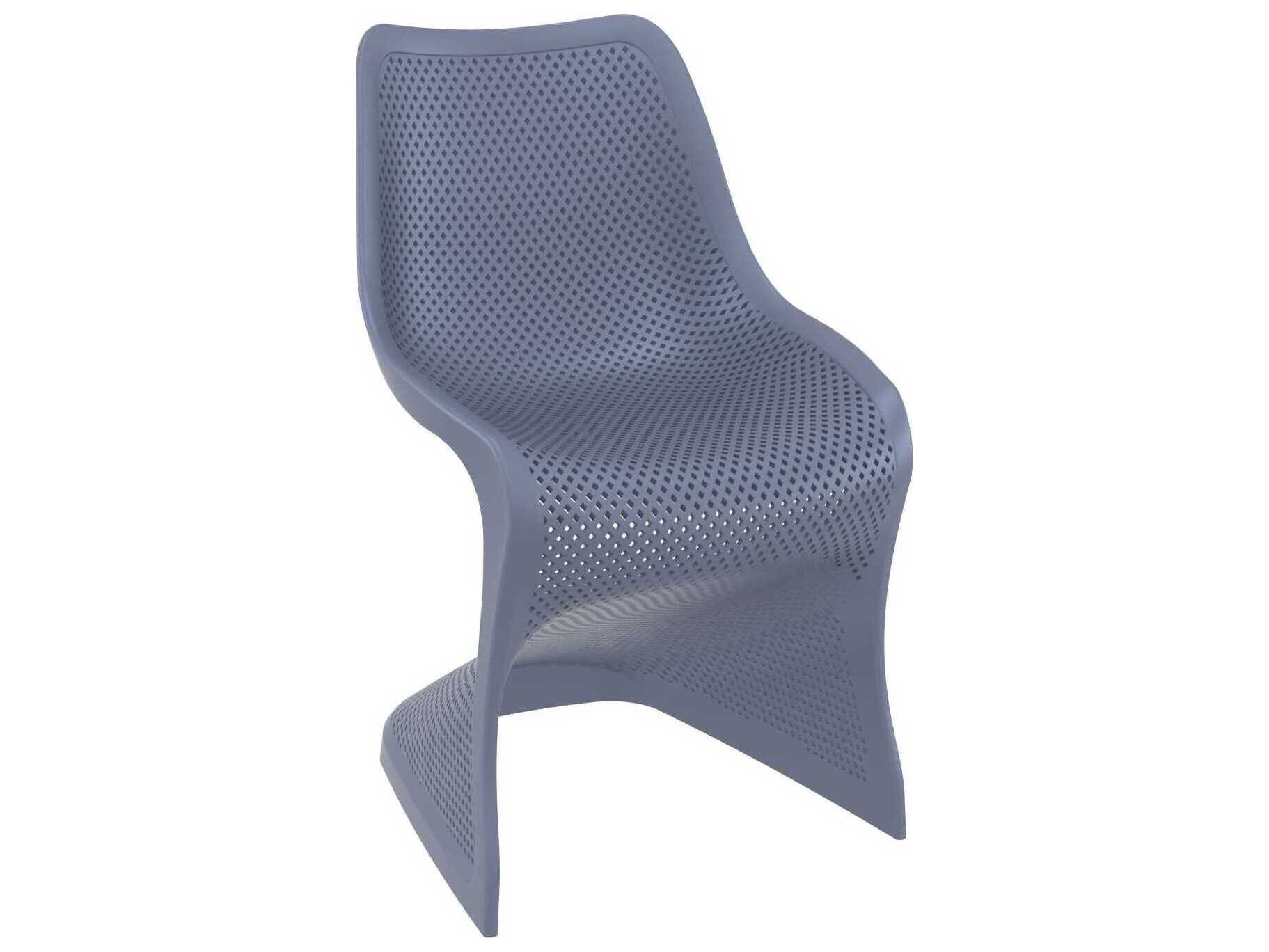 Compamia Bloom Dark Gray Resin Dining Chair (Set of 2)