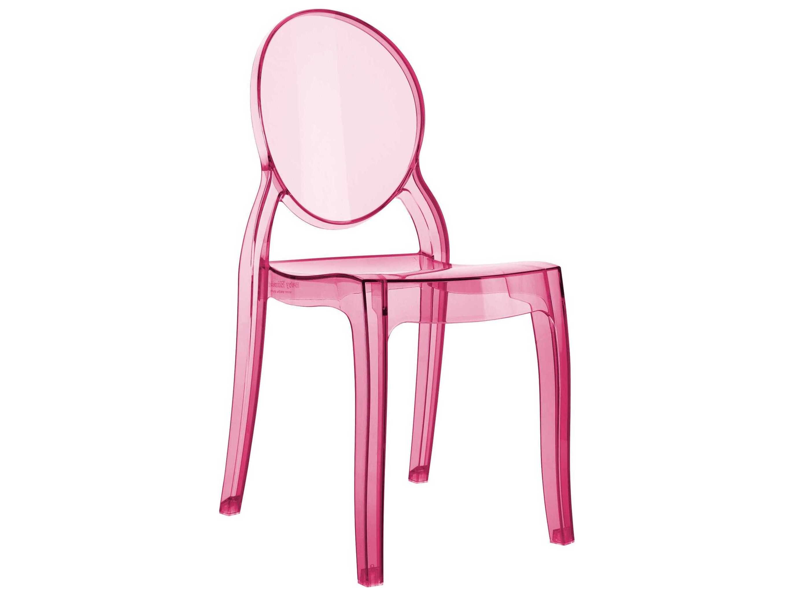 Compamia Elizabeth Kids Transparent Pink Dining Chair