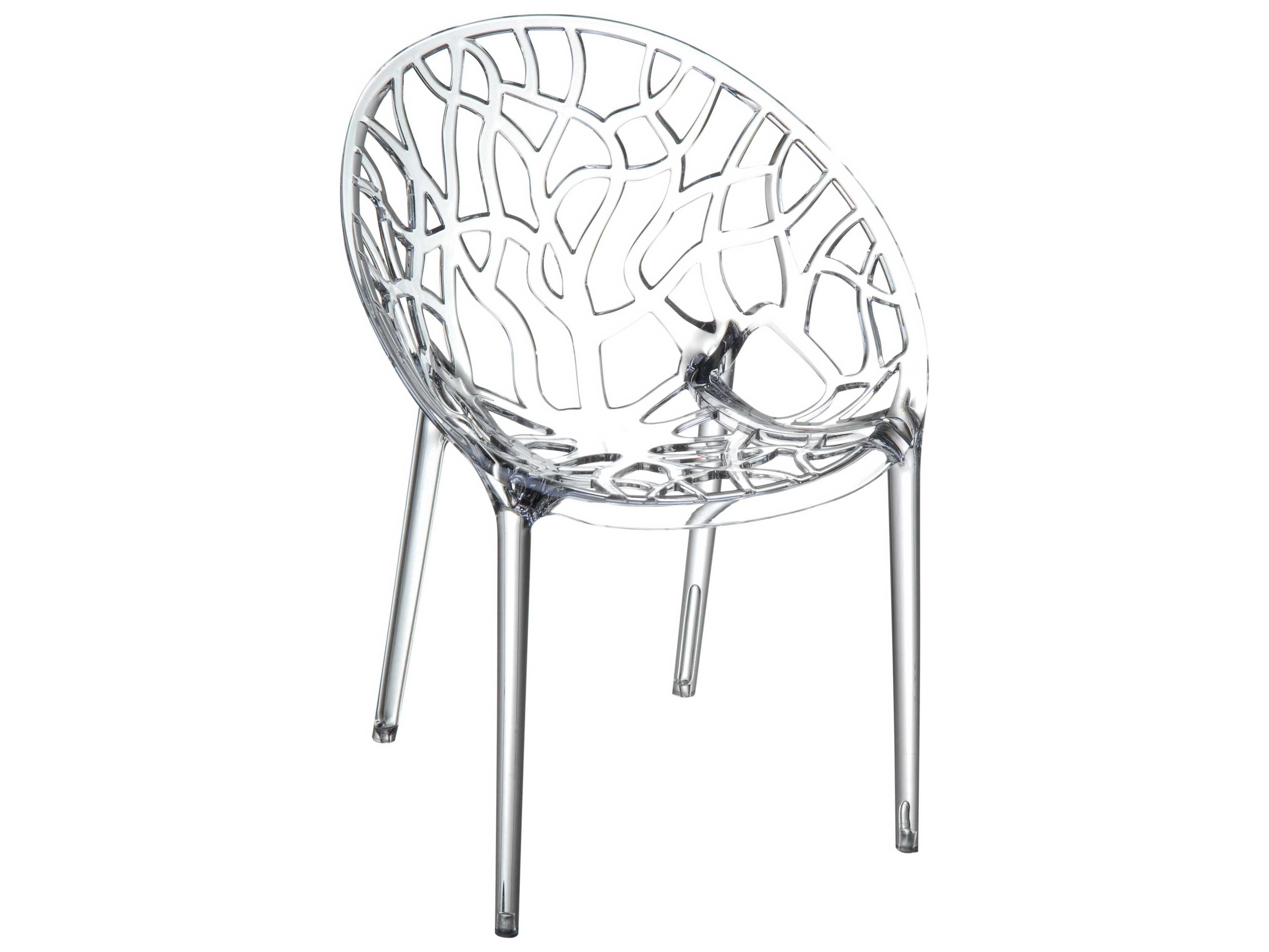 Compamia Crystal Transparent Clear Dining Chair (Set of 2)
