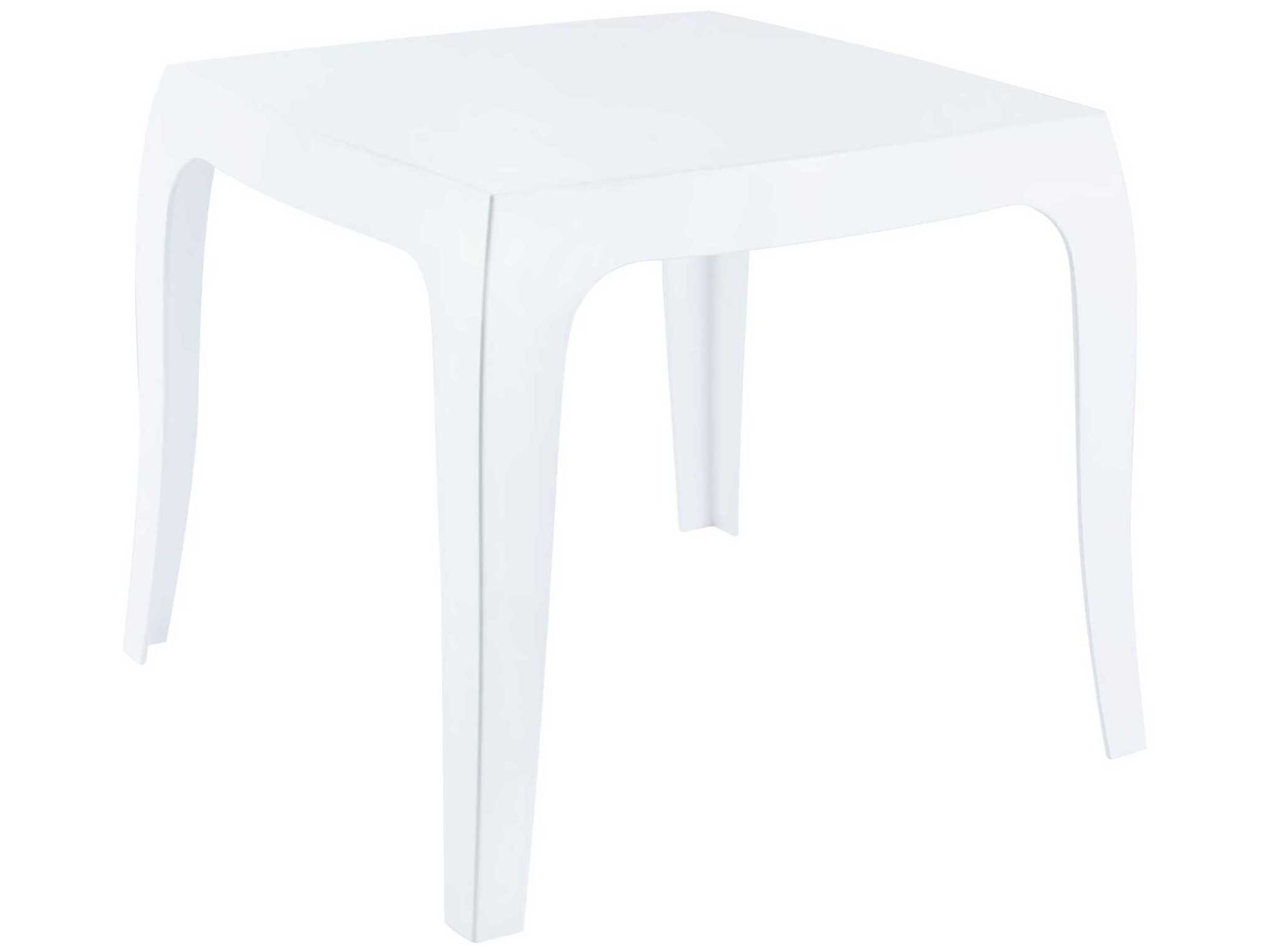 Compamia Queen Glossy White Square End Table