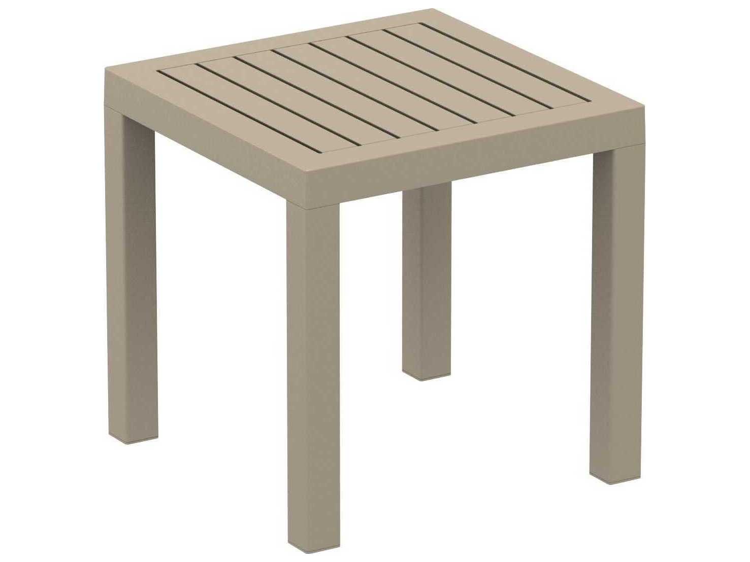 Compamia Ocean Taupe Resin Square End Table
