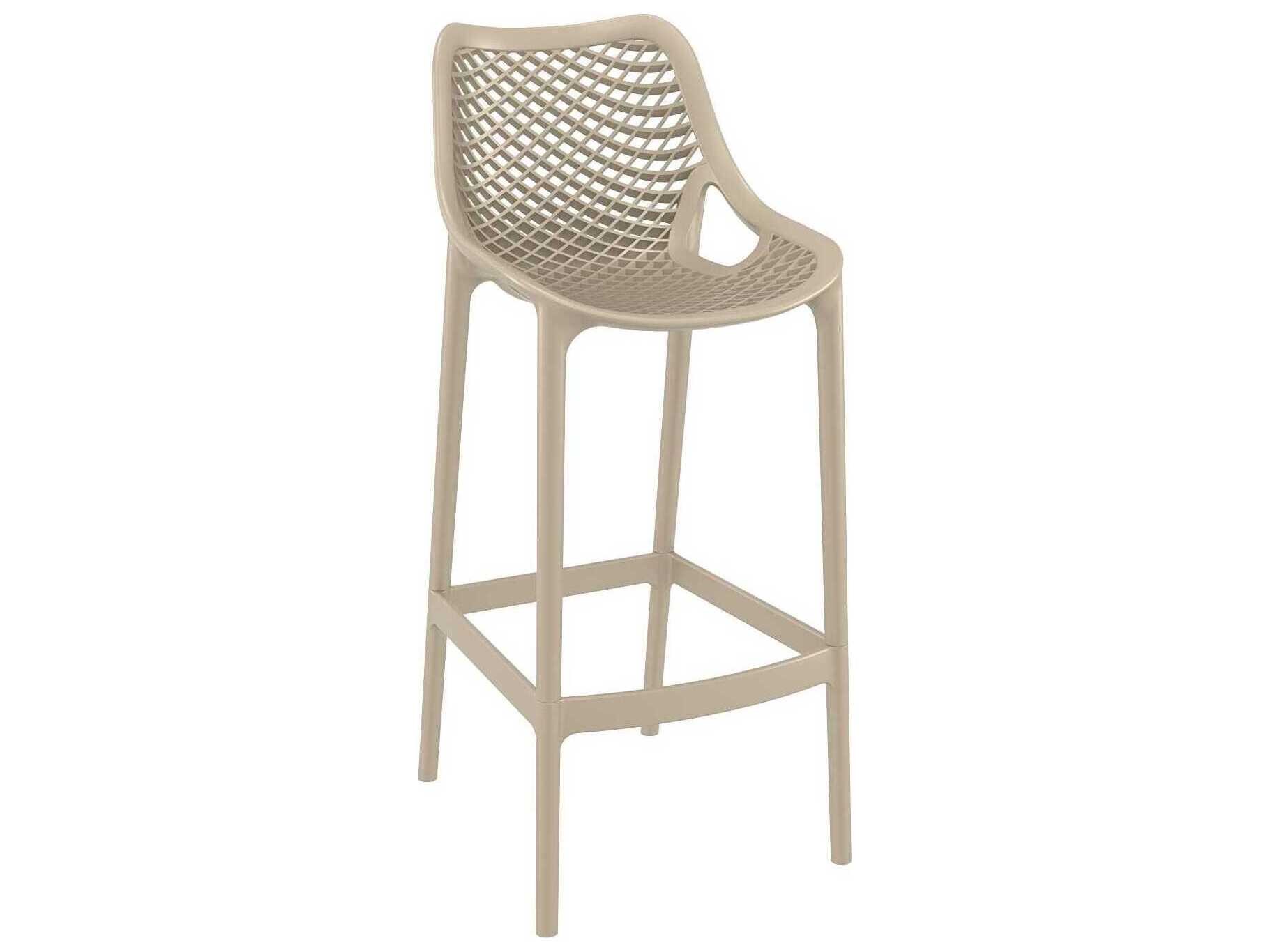 Compamia Air Taupe Polypropylene Resin Bar Stool (Set of 2)