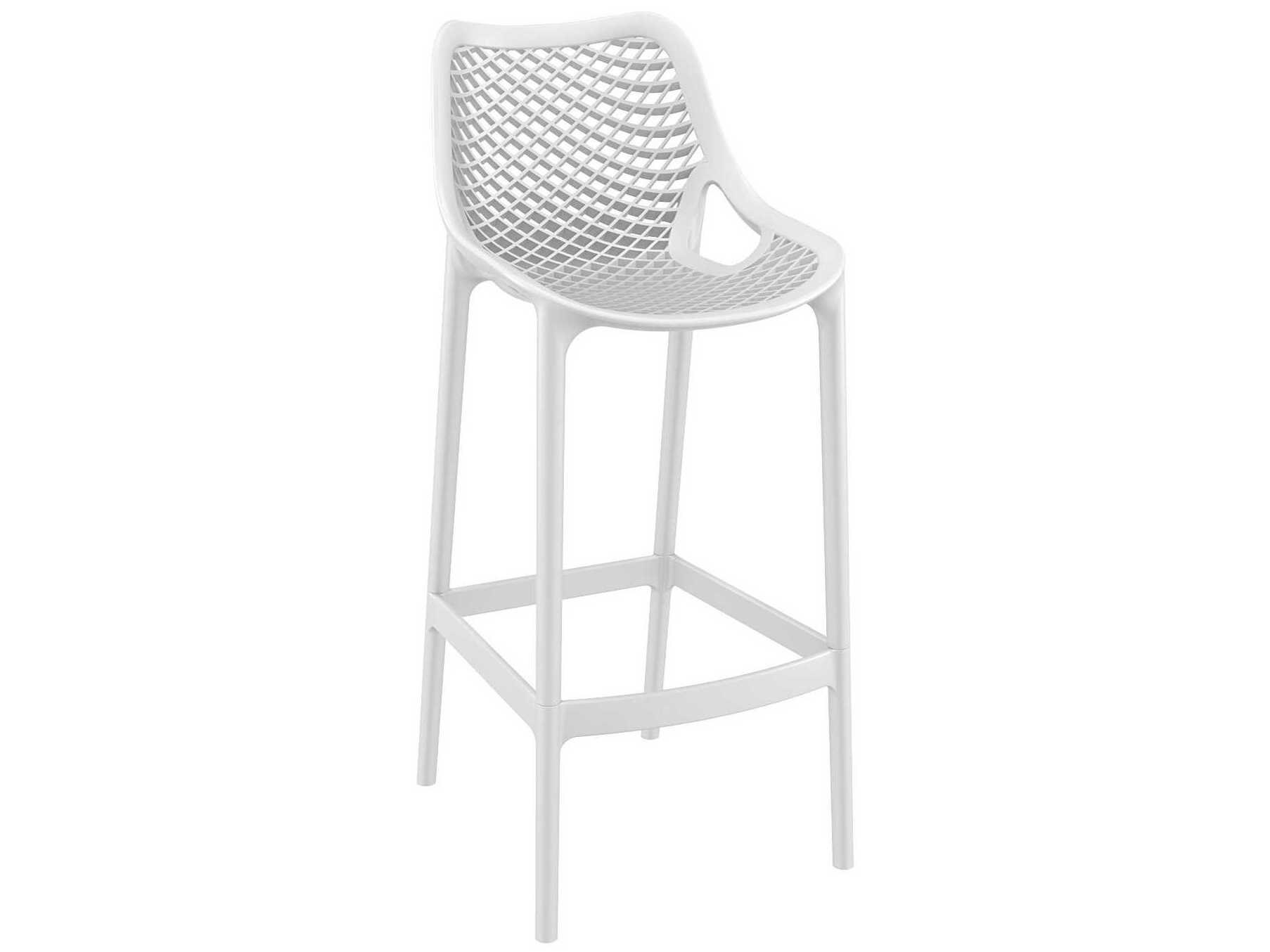 Compamia Air White Polypropylene Resin Bar Stool (Set of 2)