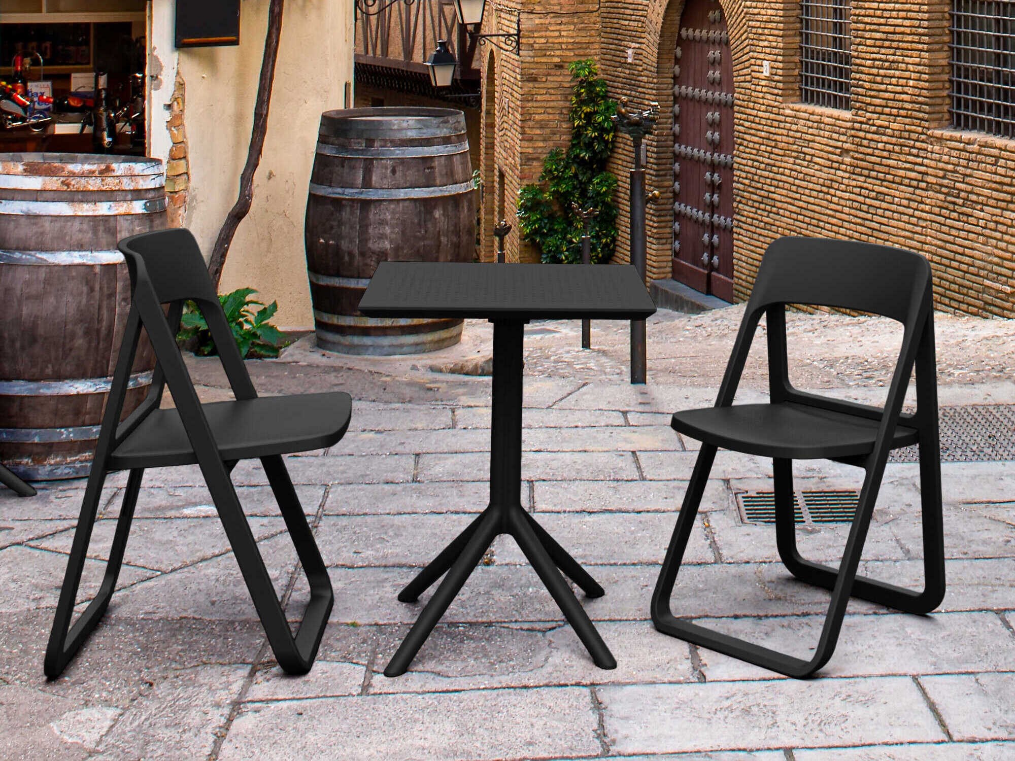 Compamia Dream Black Polypropylene Dining Set
