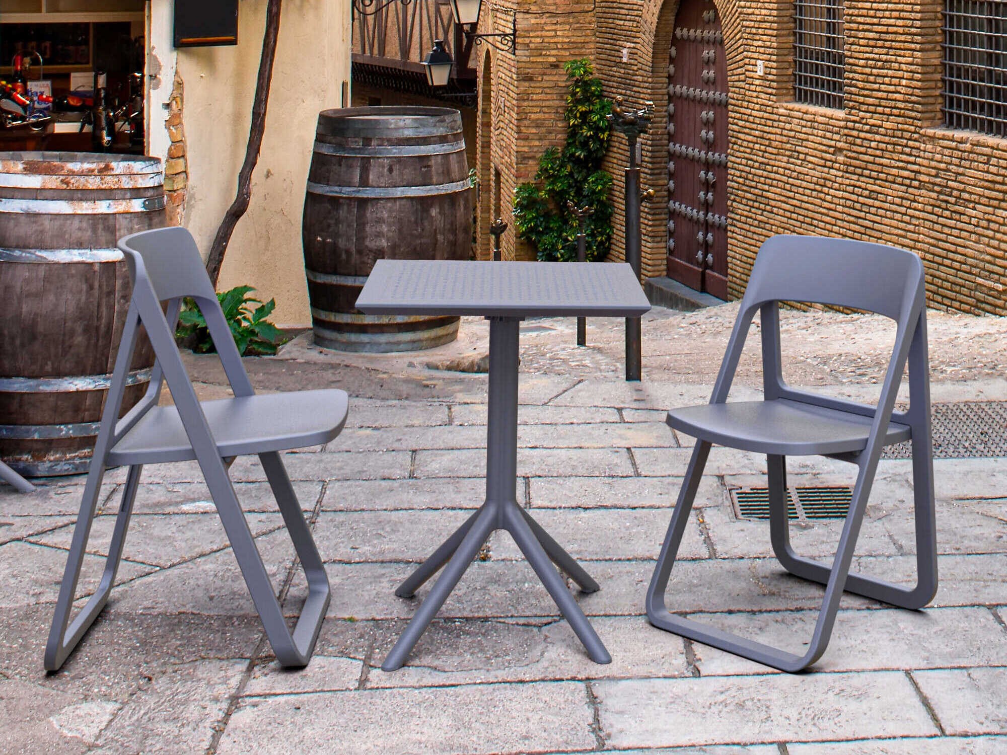 Compamia Dream Dark Gray Polypropylene Dining Set