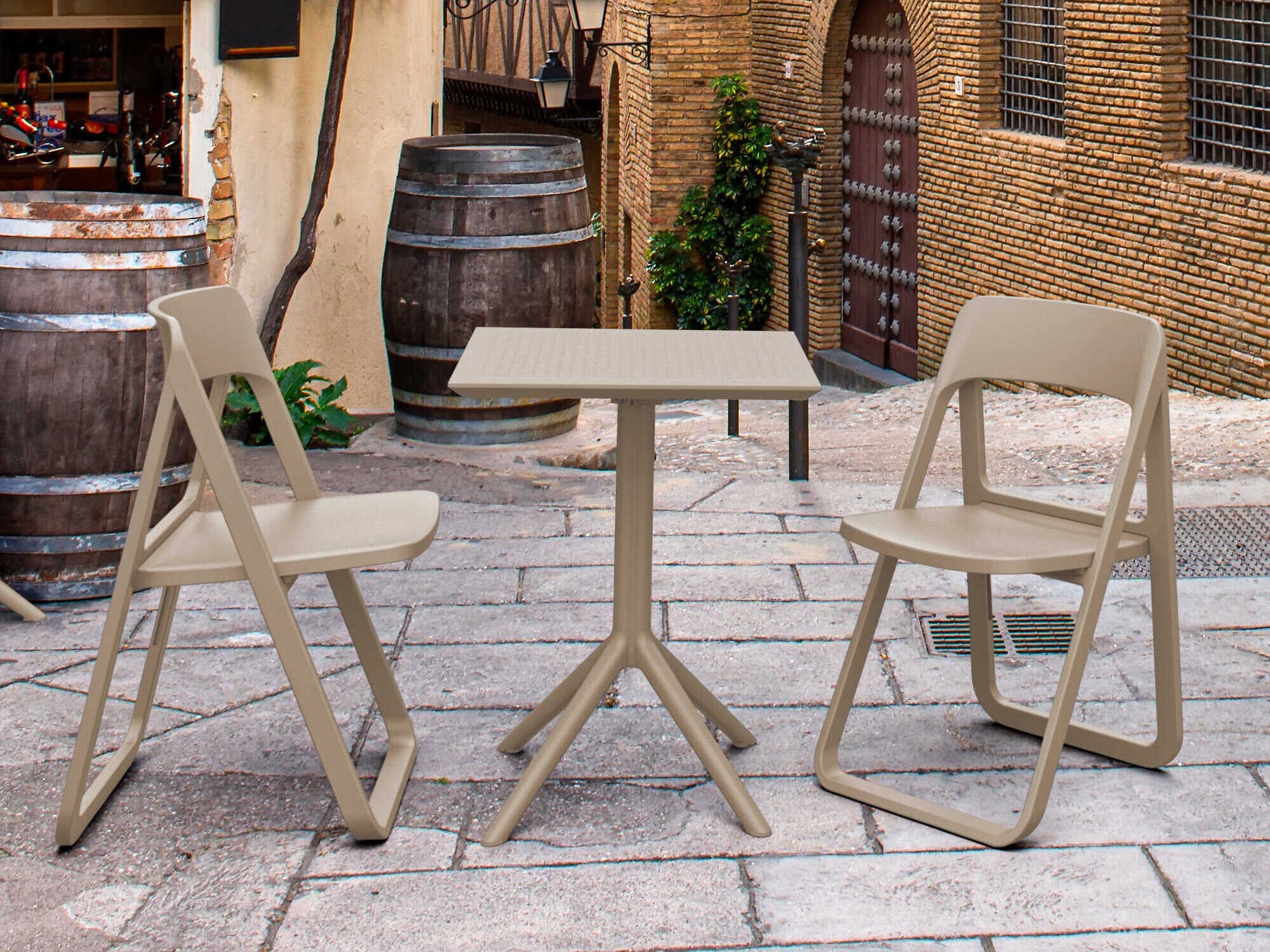 Compamia Dream Taupe Polypropylene Dining Set