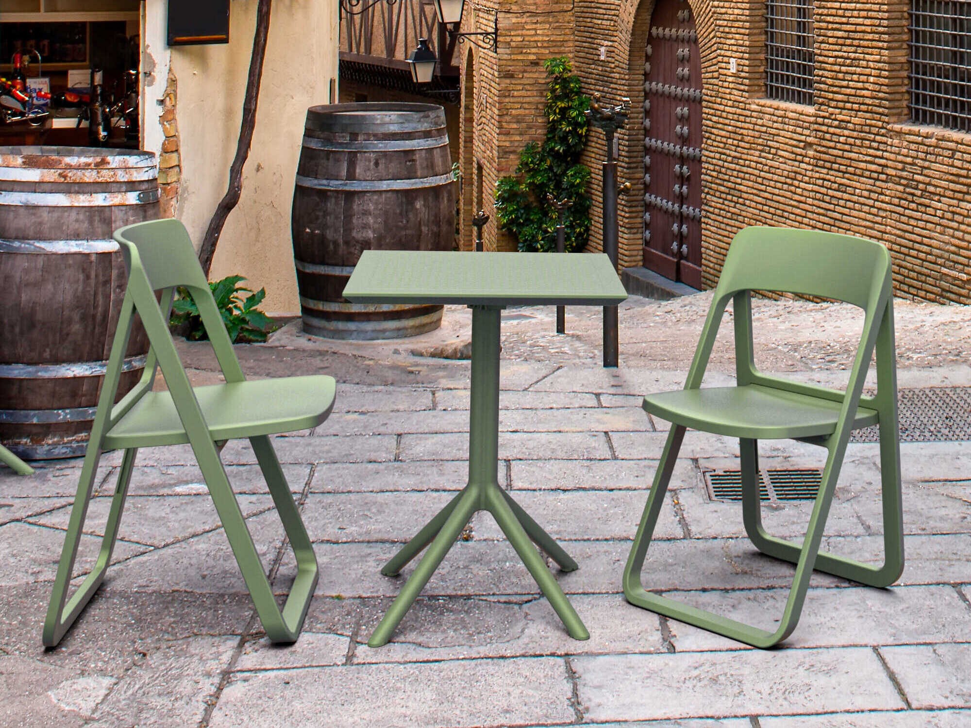 Compamia Dream Olive Green Polypropylene Dining Set