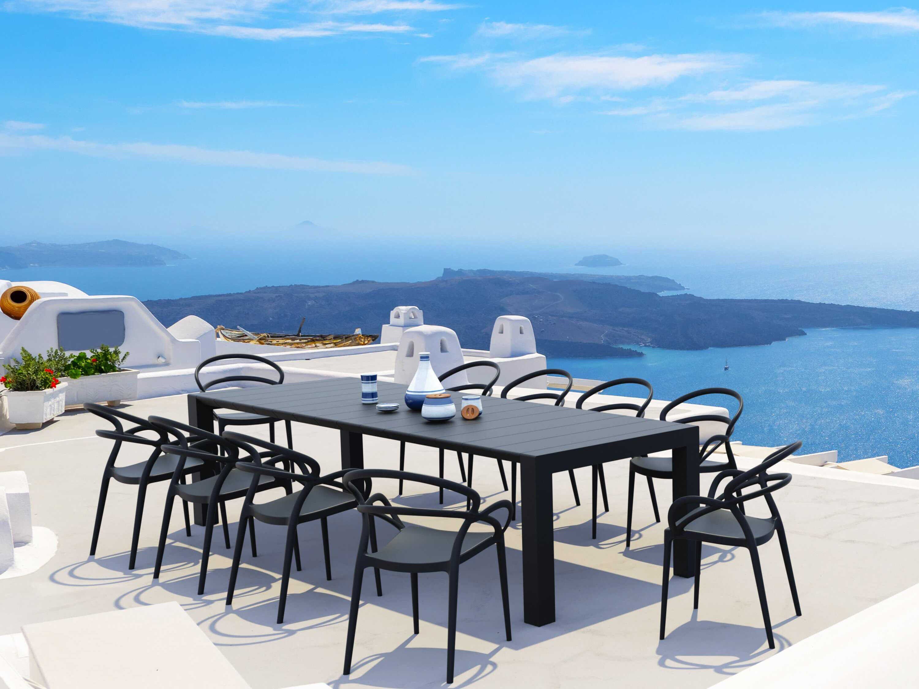 Compamia Mila Black Resin Dining Set