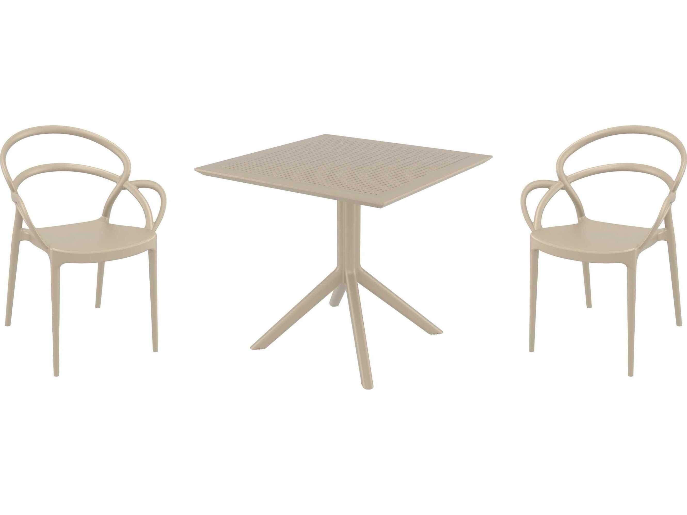 Compamia Mila Taupe Polypropylene Dining Set