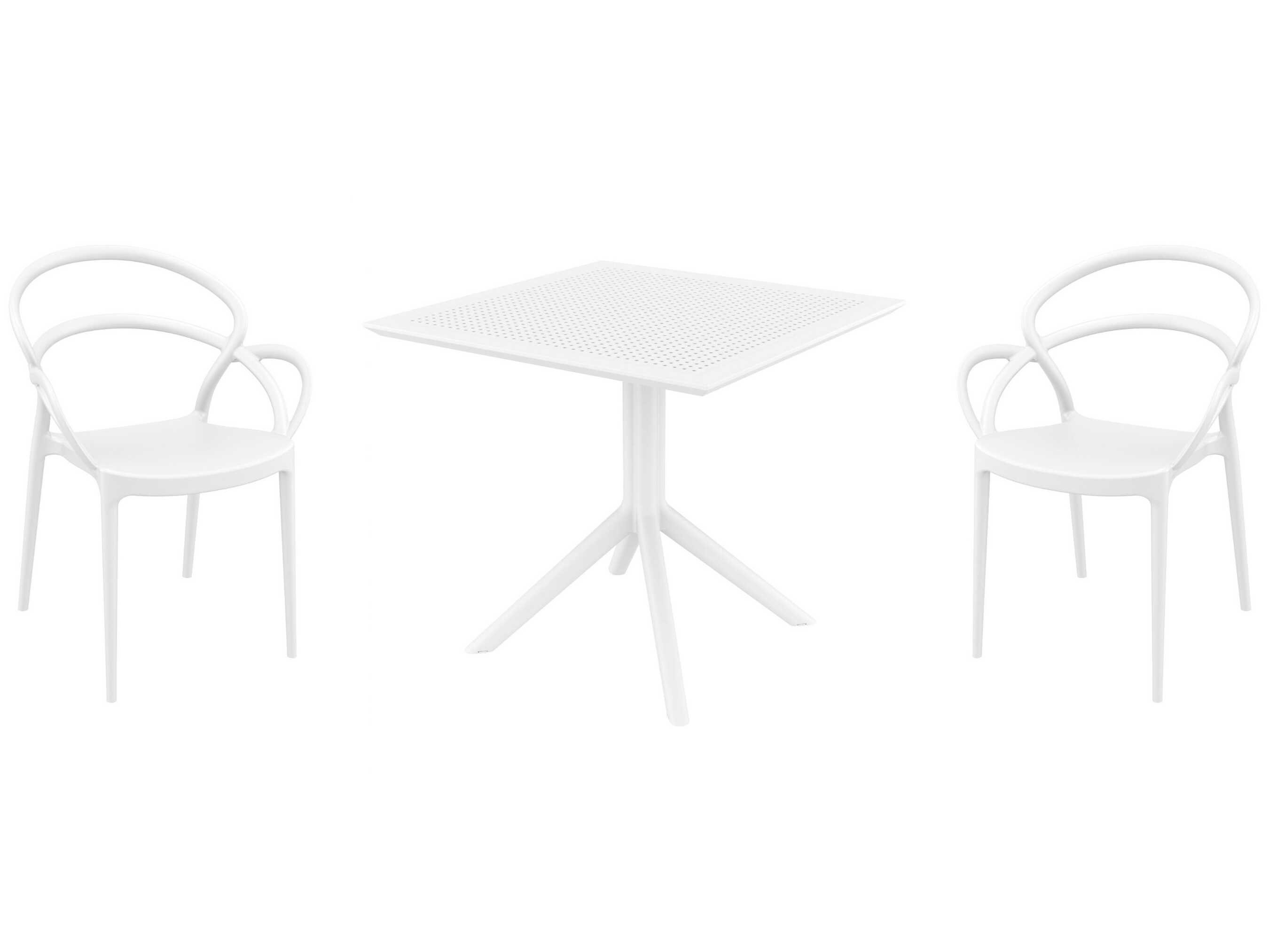 Compamia Mila White Polypropylene Dining Set
