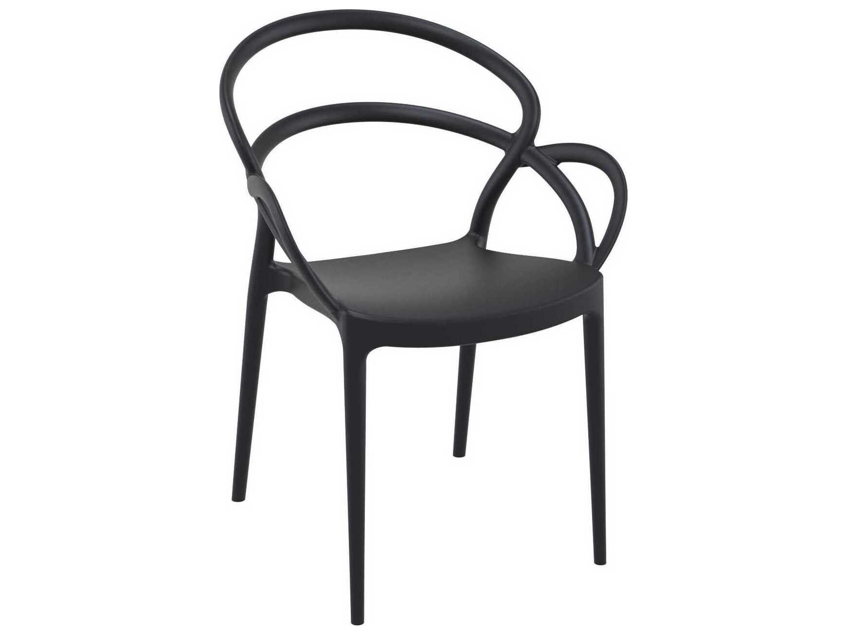 Compamia Mila Black Resin Dining Chair (Set of 2)