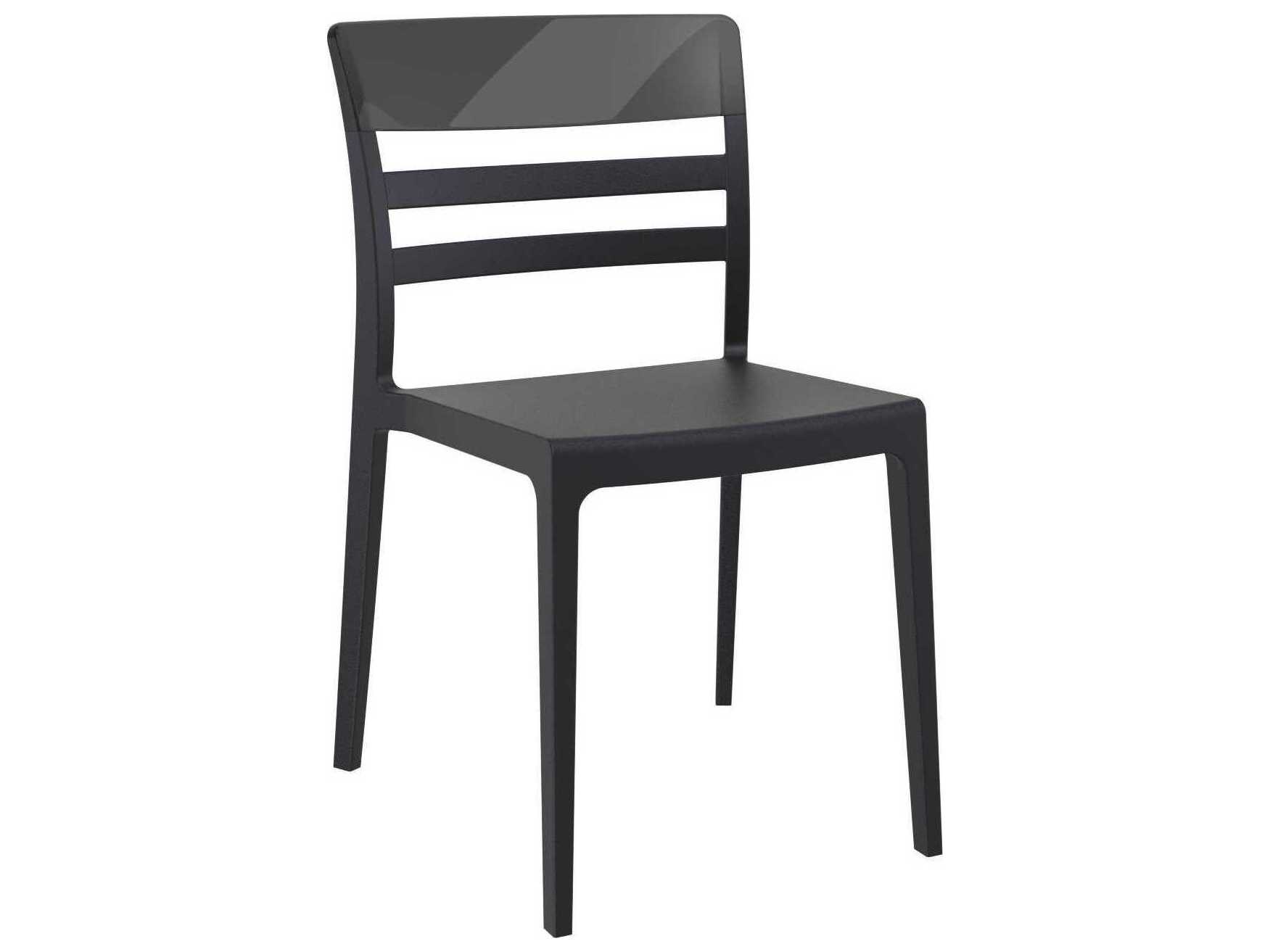 Compamia Moon Black Transparent Polypropylene Dining Chair (Set of 2)