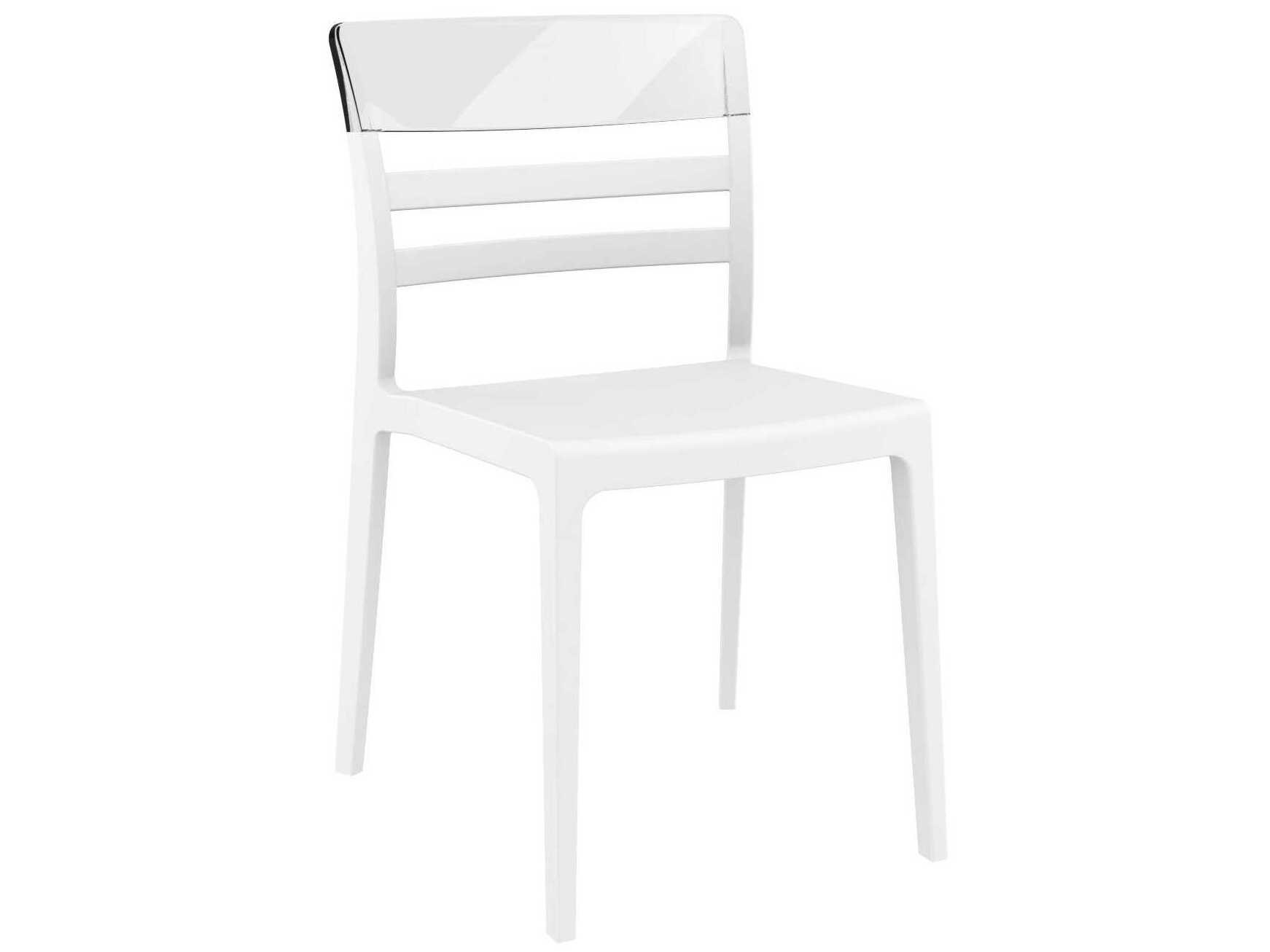 Compamia Moon White Transparent Clear Polypropylene Dining Chair (Set of 2)