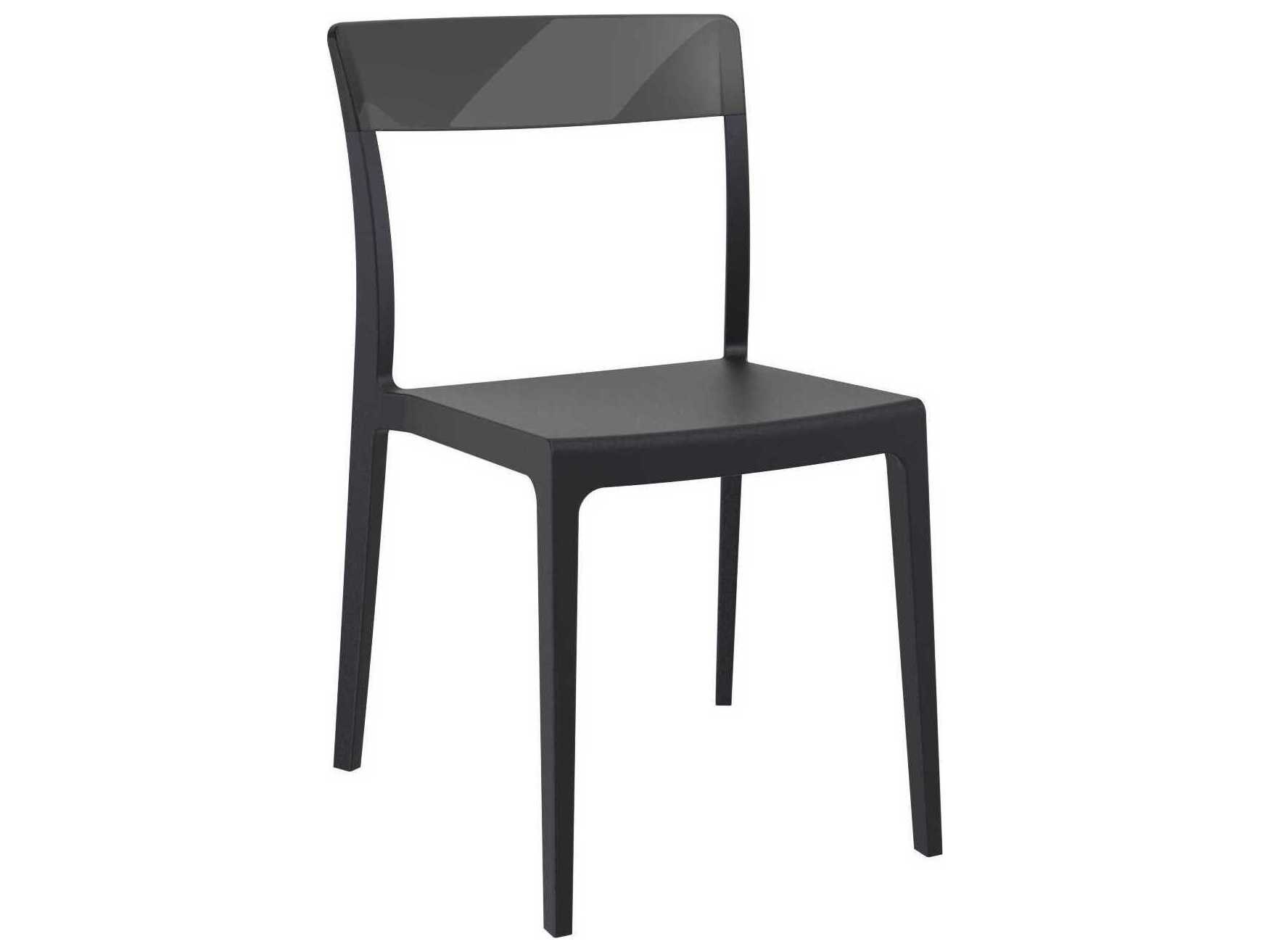 Compamia Flash Black Transparent Polypropylene Dining Chair (Set of 2)