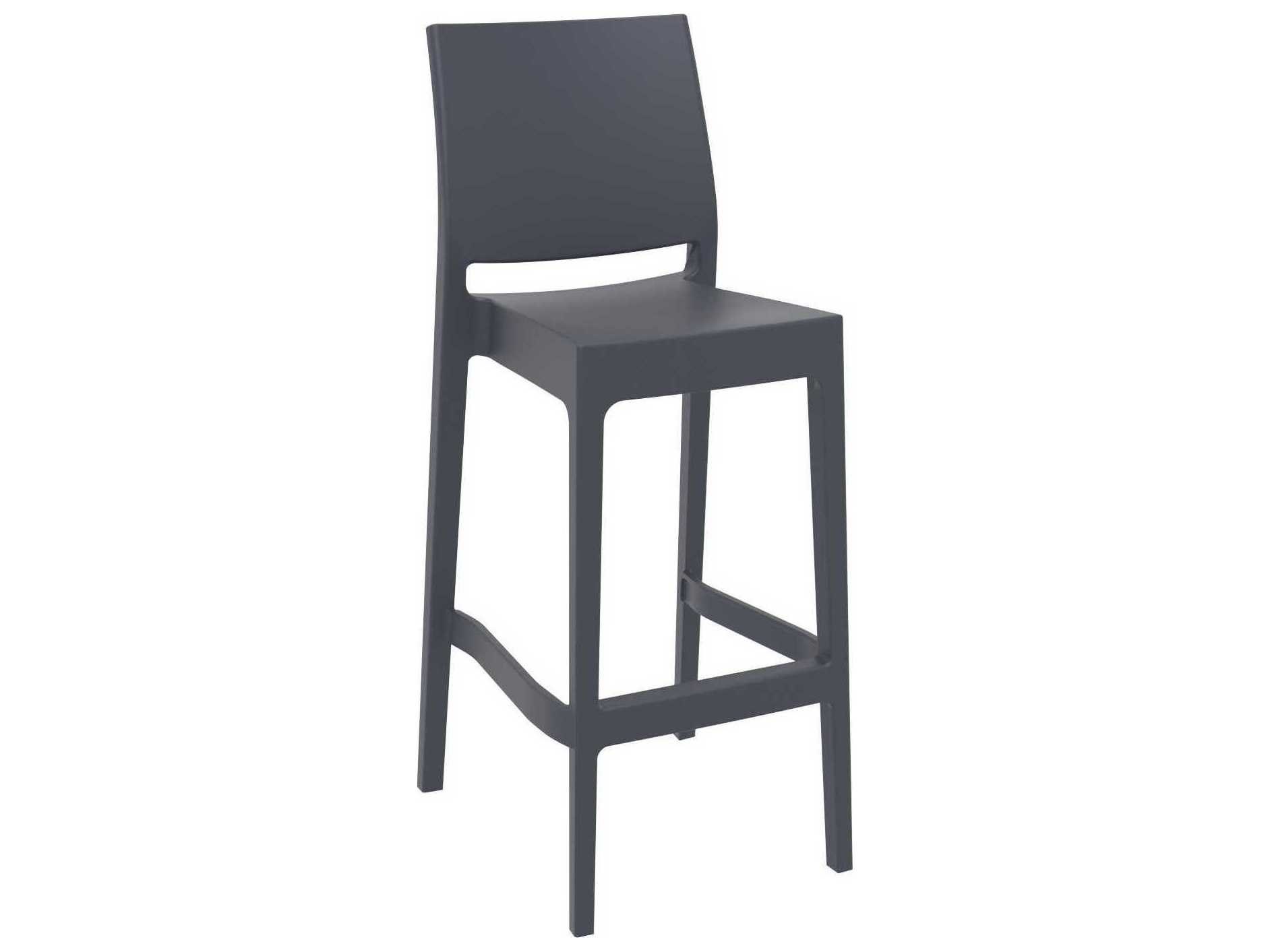 Compamia Maya Dark Gray Resin Bar Stool (Set of 2)