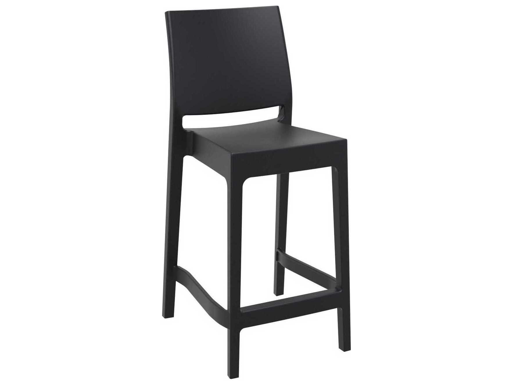 Compamia Maya Black Resin Counter Stool (Set of 2)