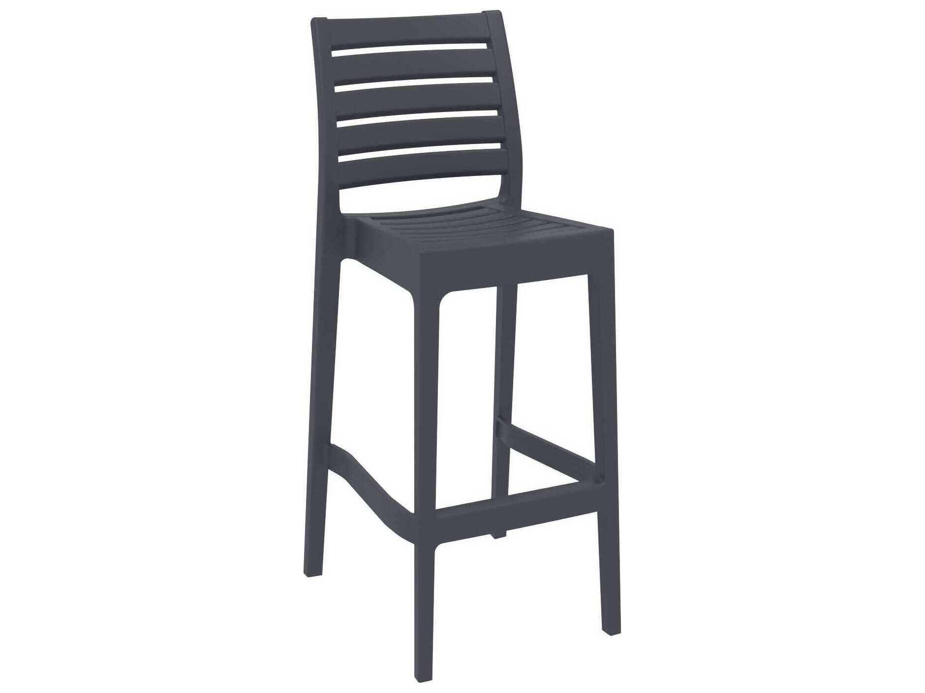 Compamia Ares Dark Gray Resin Bar Stool (Set of 2)