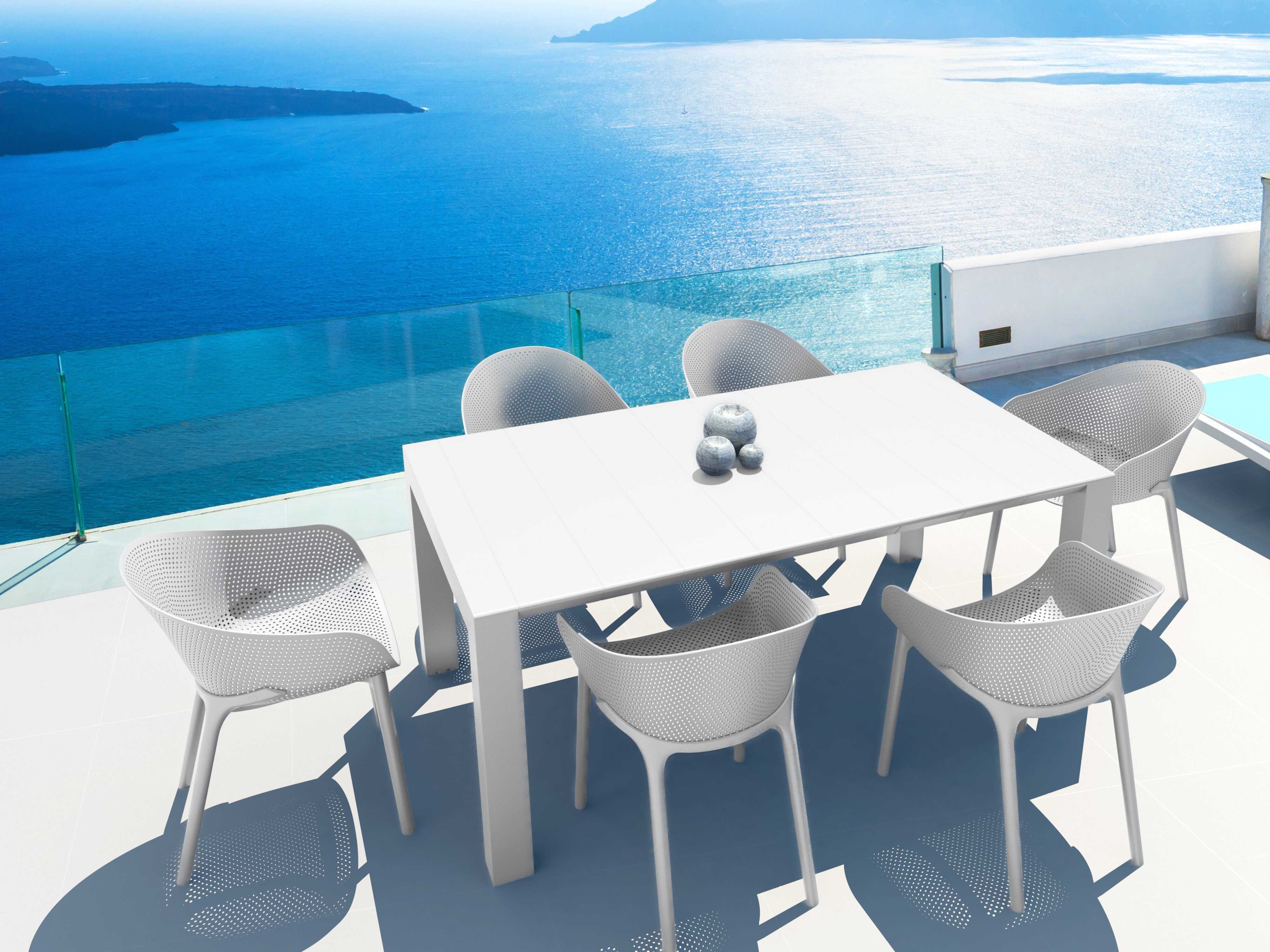 Compamia Sky White Resin Dining Set