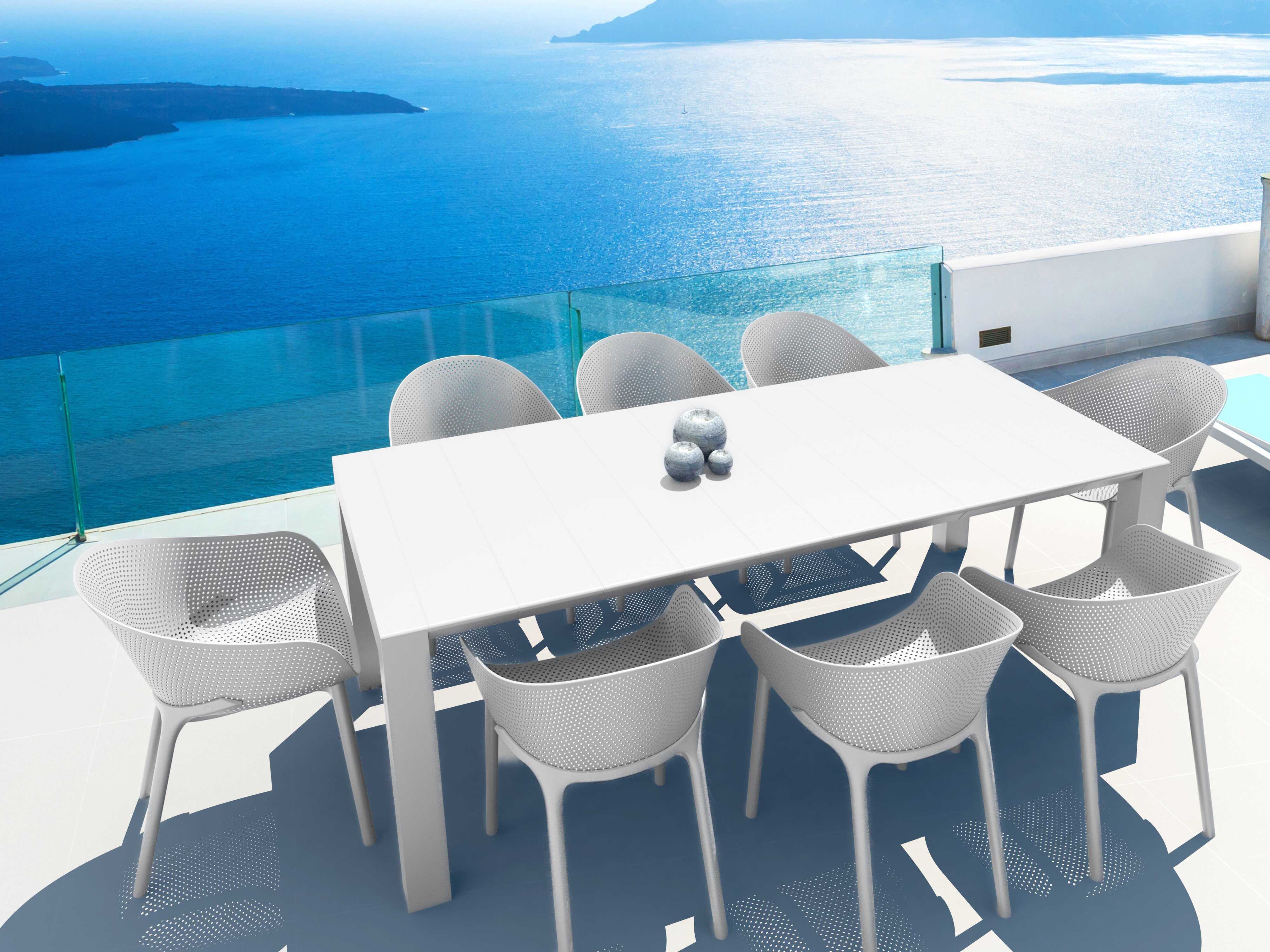 Compamia Sky White Resin Dining Set