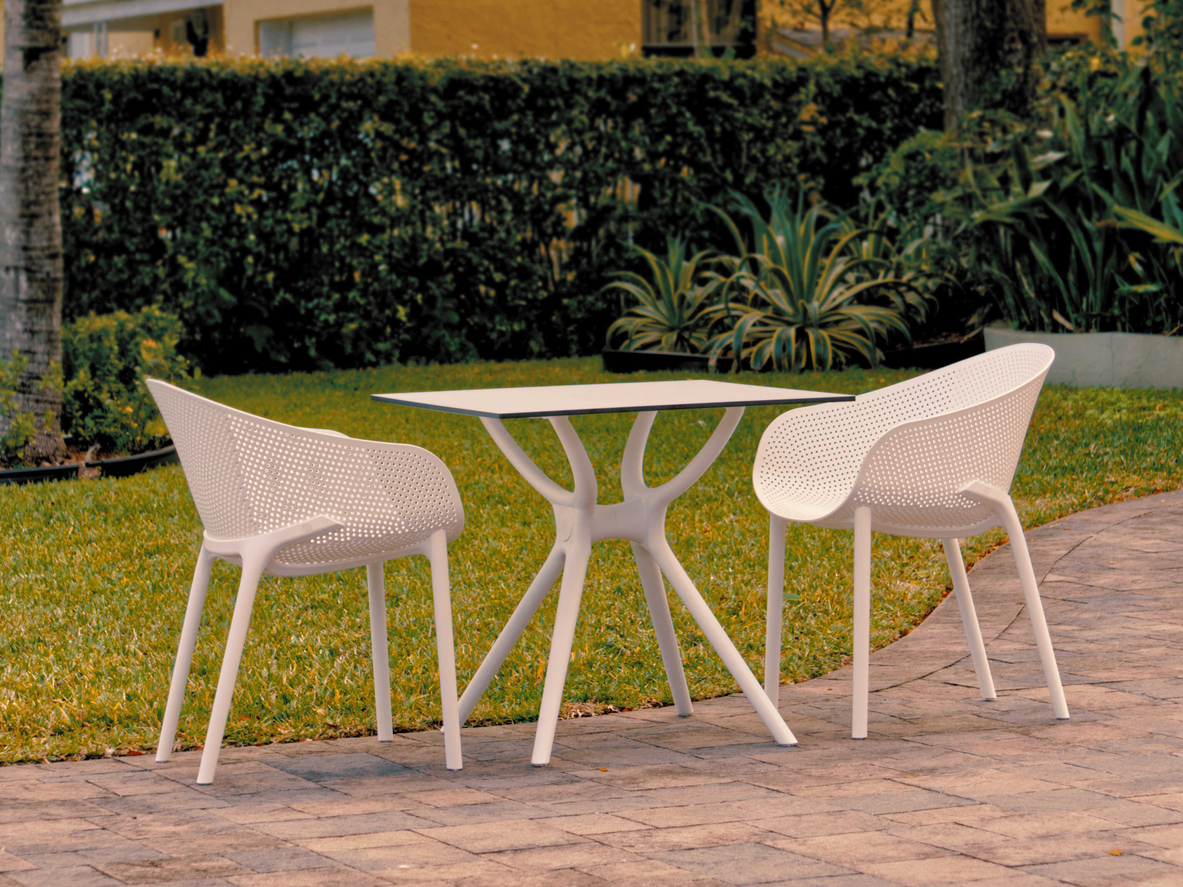 Compamia Sky White Polypropylene Dining Set