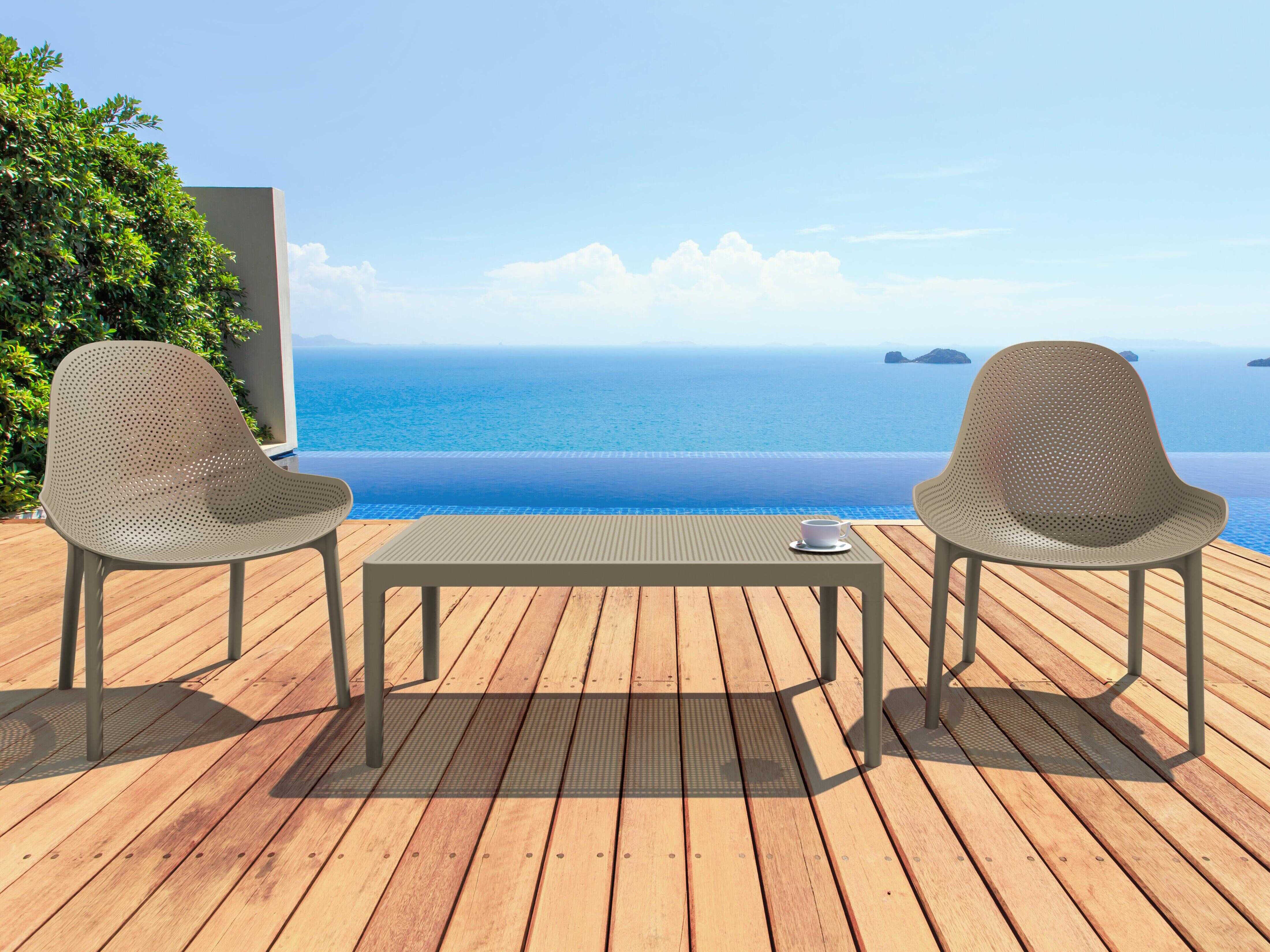Compamia Sky Taupe Resin Lounge Set
