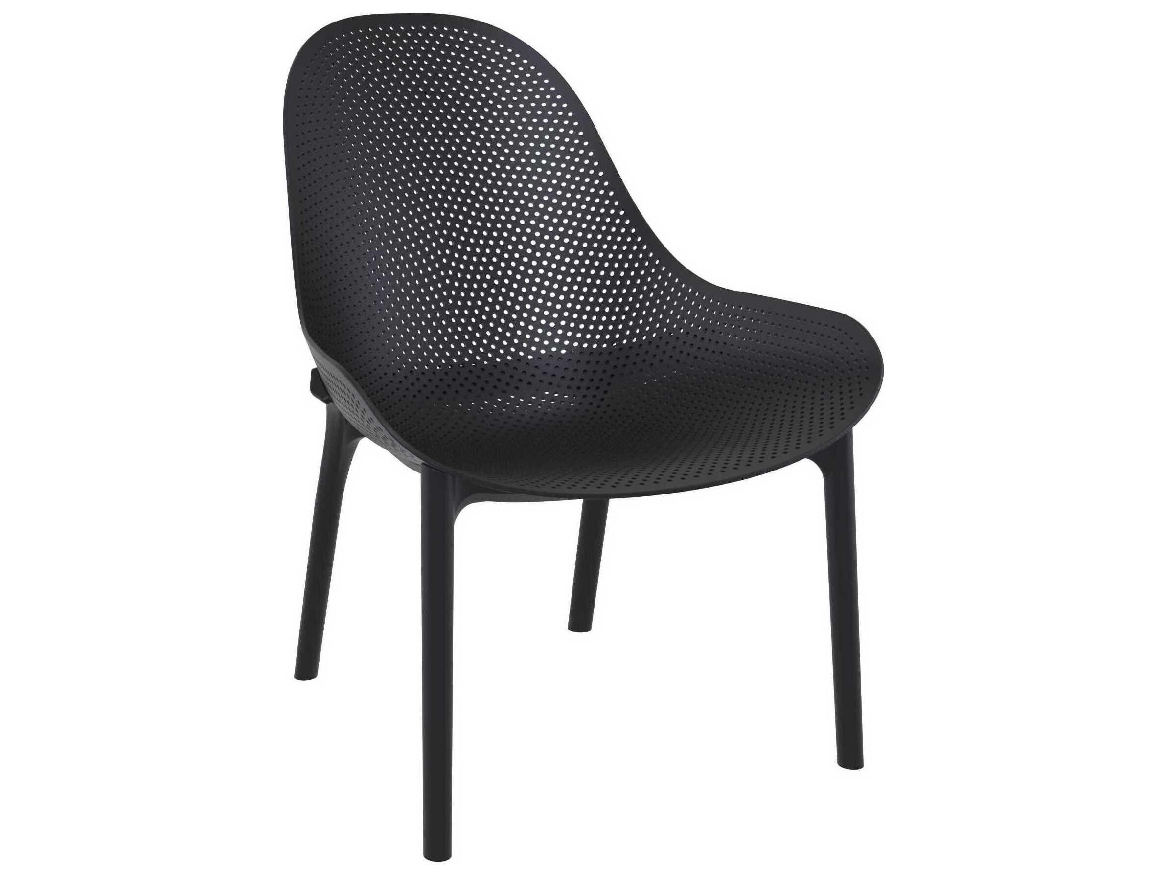 Compamia Sky Black Resin Lounge Chair (Set of 2)
