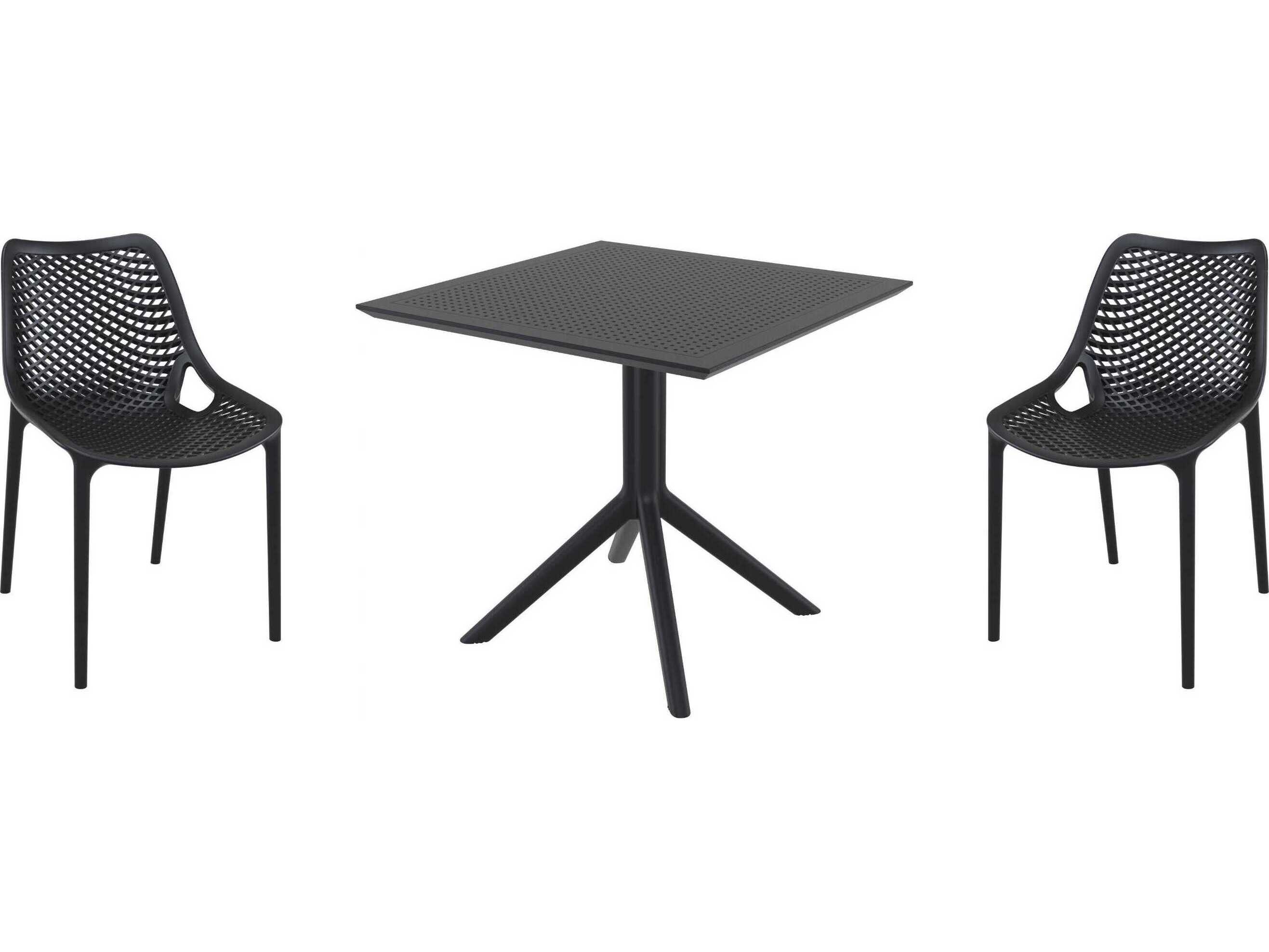 Compamia Air Black Polypropylene Dining Set